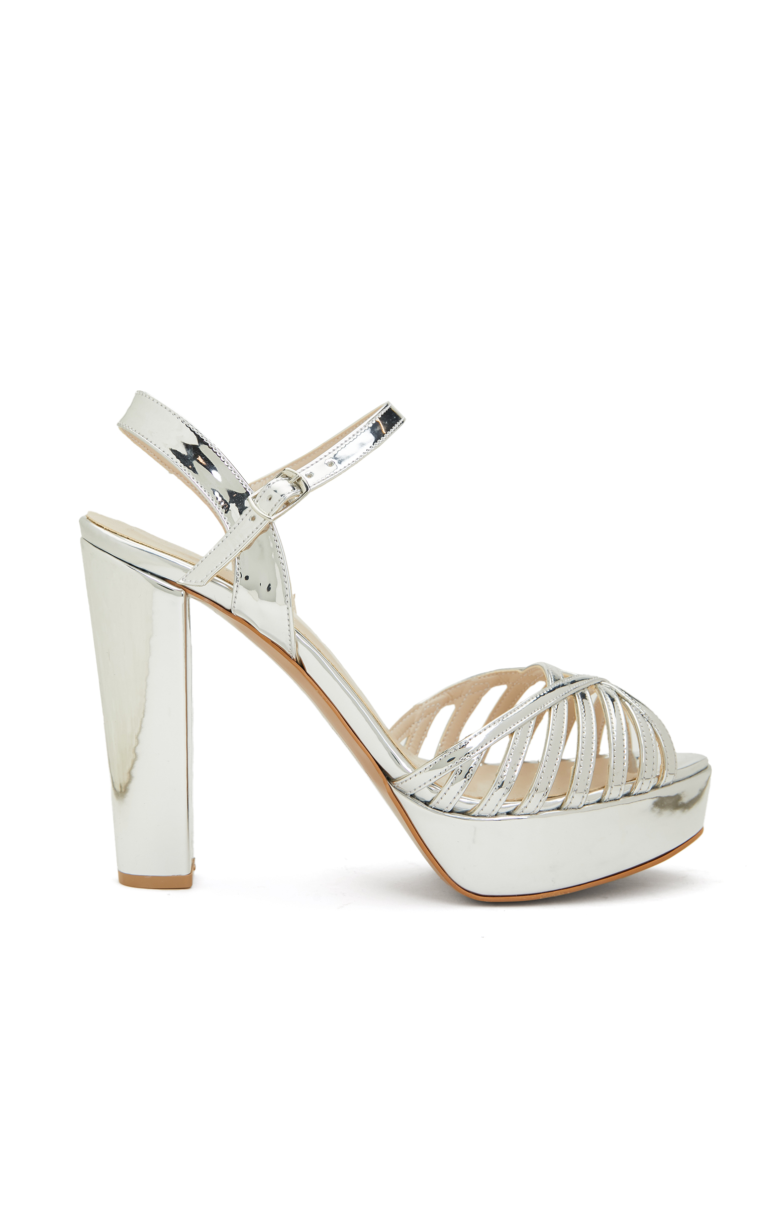 Silver Kadın Parlak Deri Sandalet