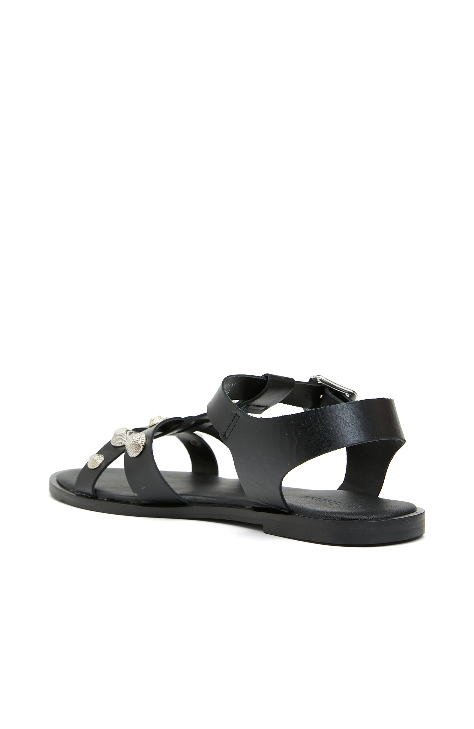 Siyah Kadın Deri Sandalet