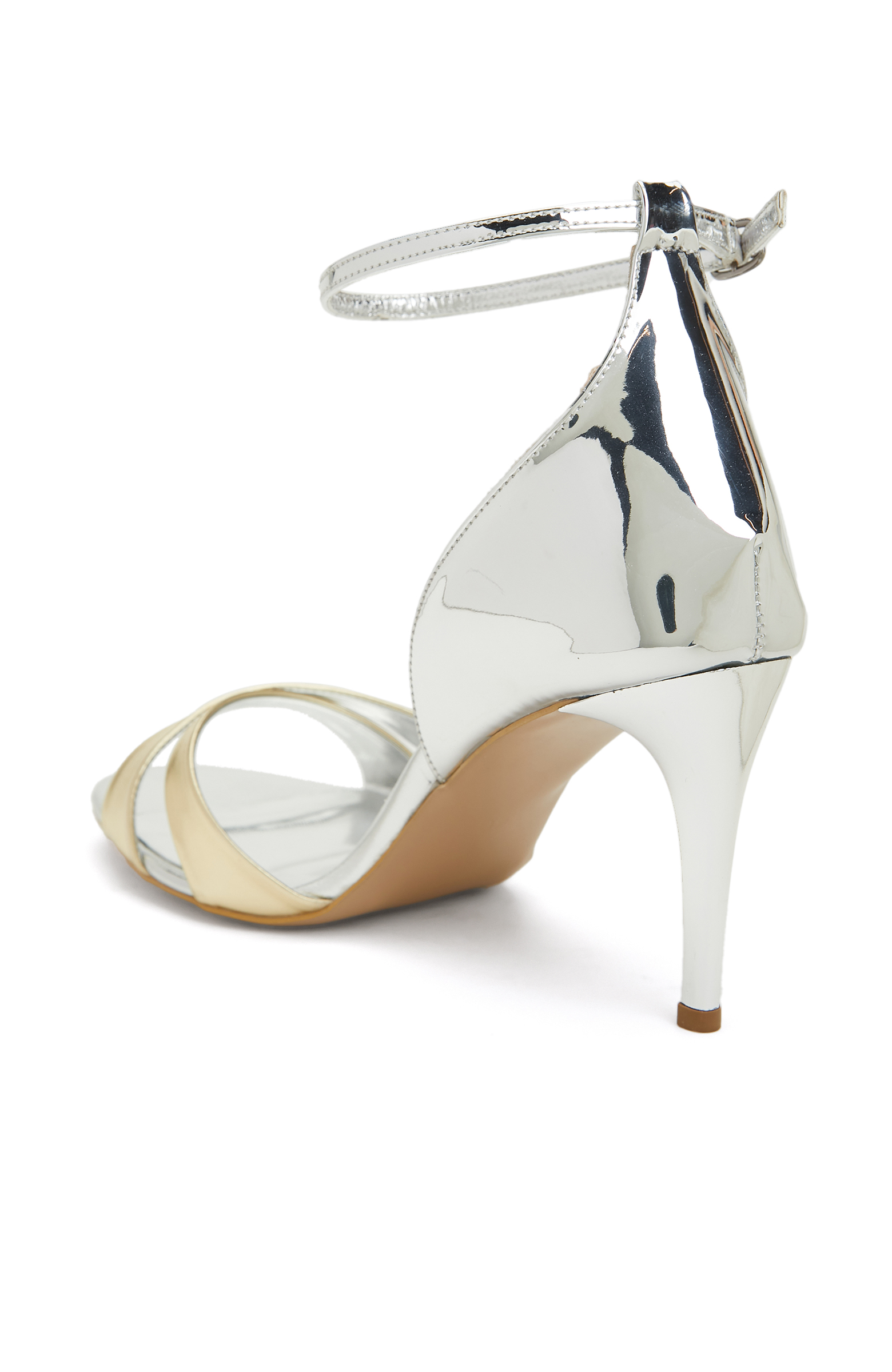 Gümüş Altın Kadın Sandalet 