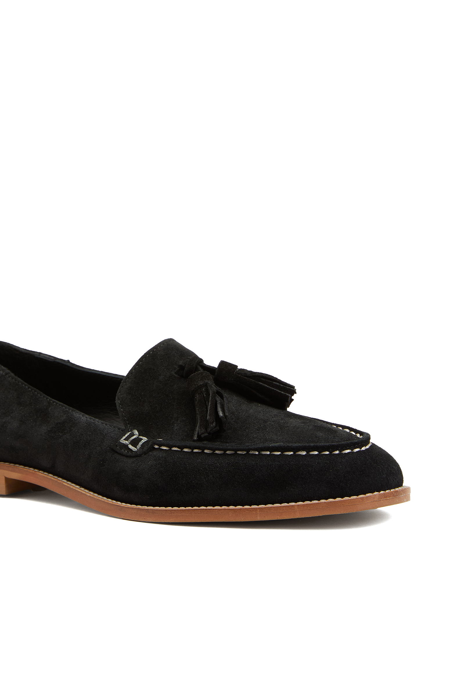 Siyah Kadın Süet Loafer