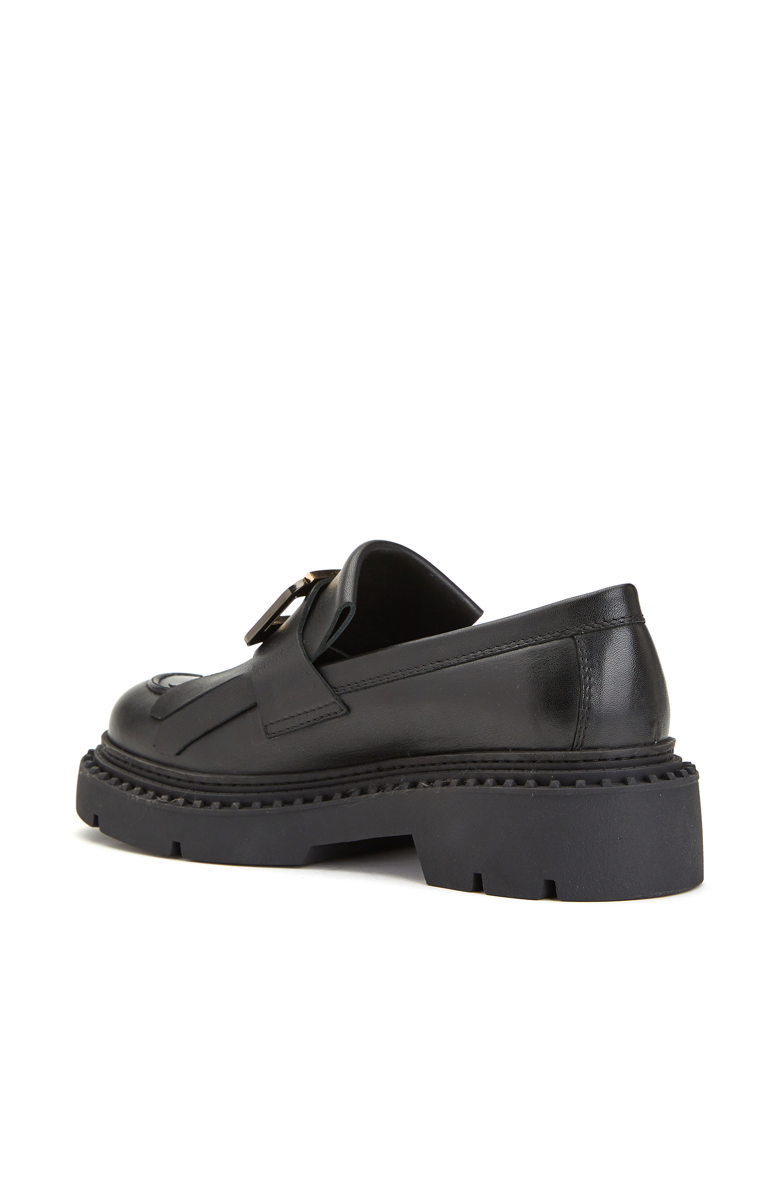 Siyah Kadın Deri Loafer