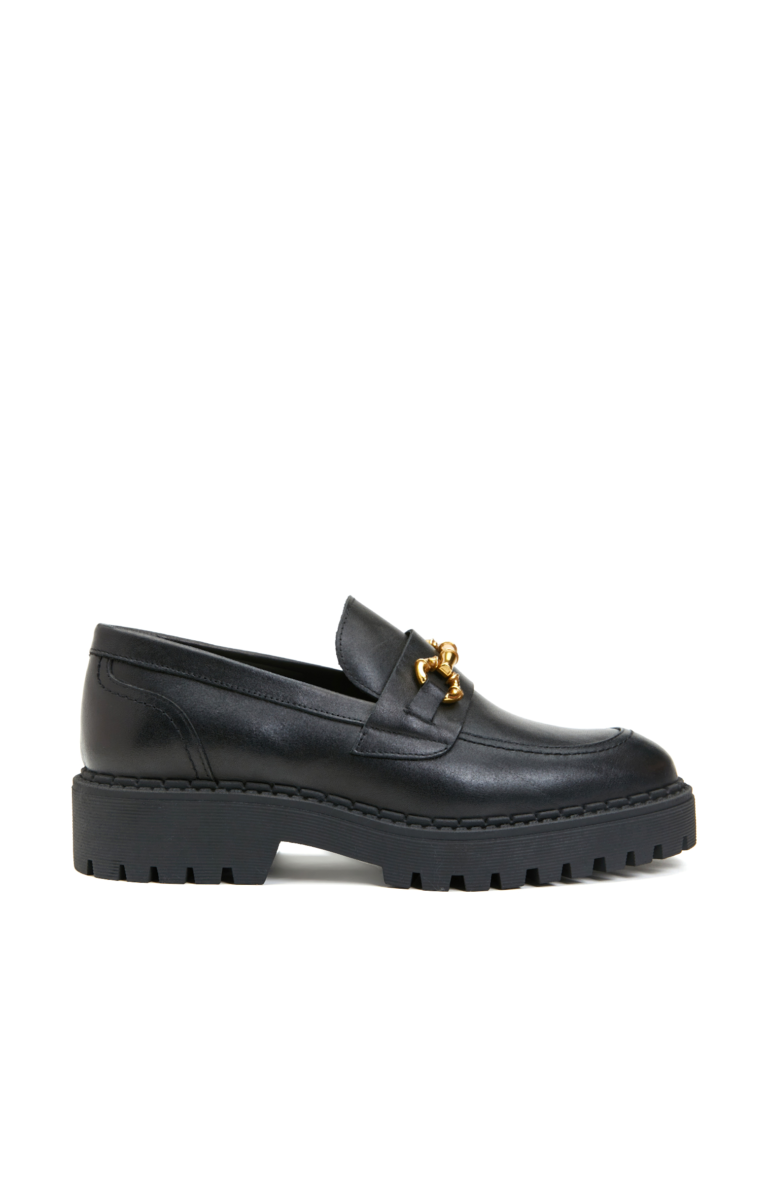 Siyah Kadın Deri Loafer