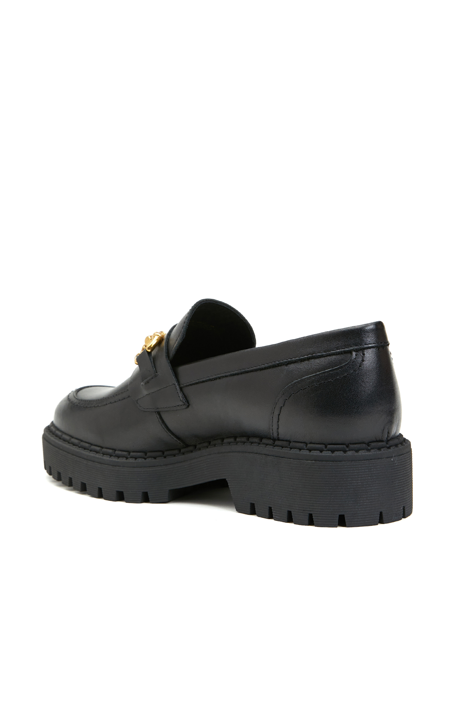 Siyah Kadın Deri Loafer