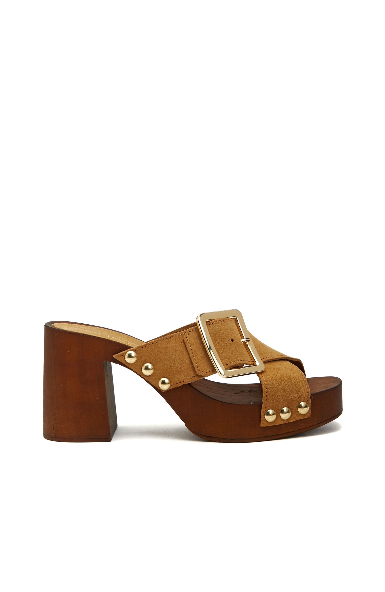 Hardal Kadın Deri Terlik