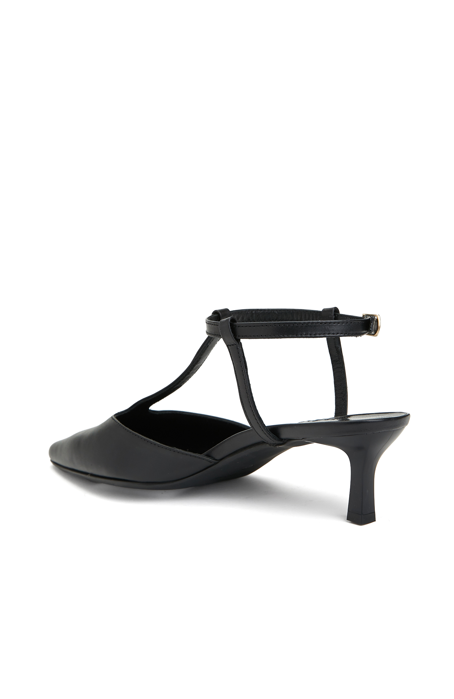 Siyah Deri Kadın Ayakkabı