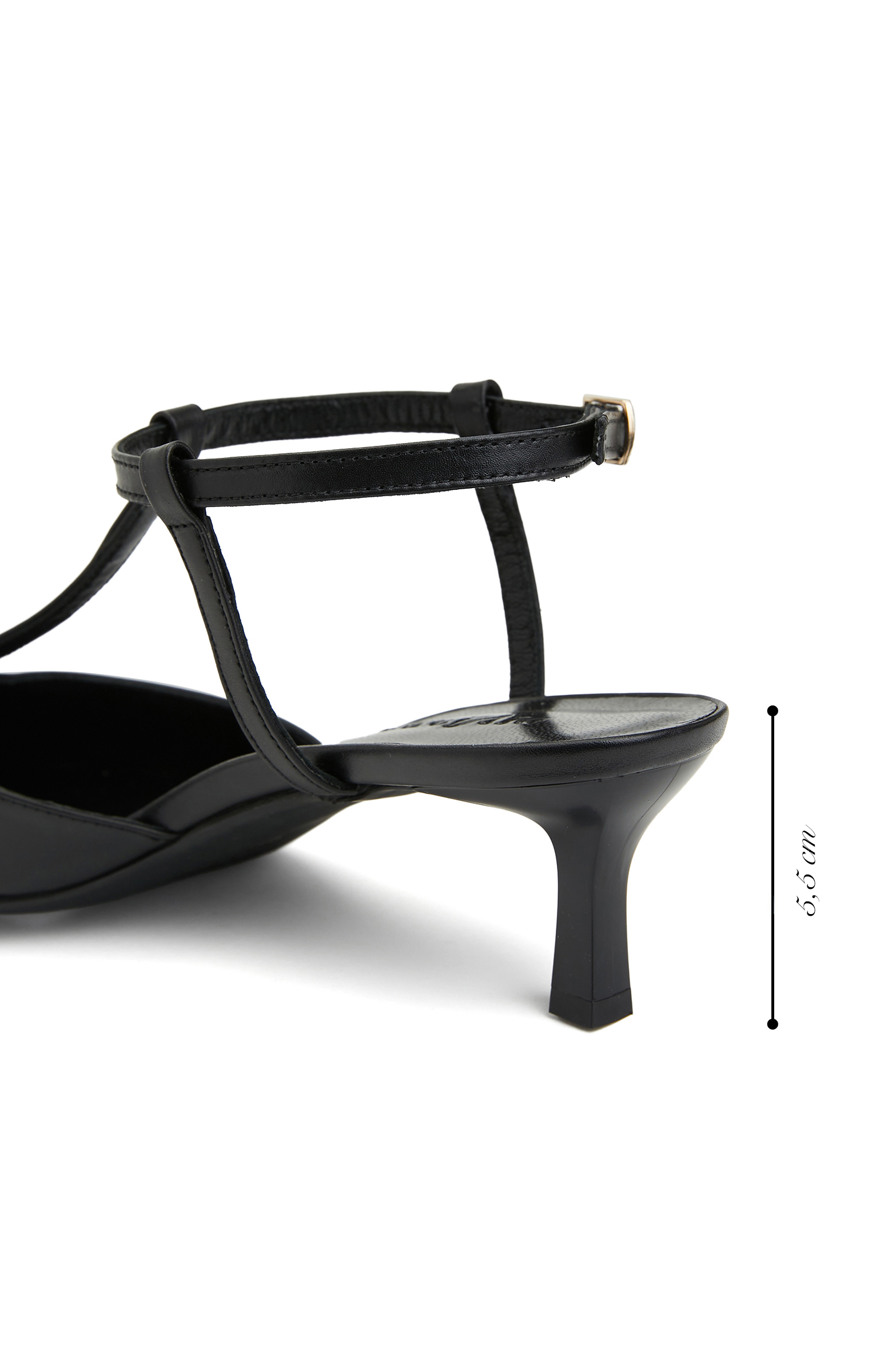 Siyah Deri Kadın Ayakkabı