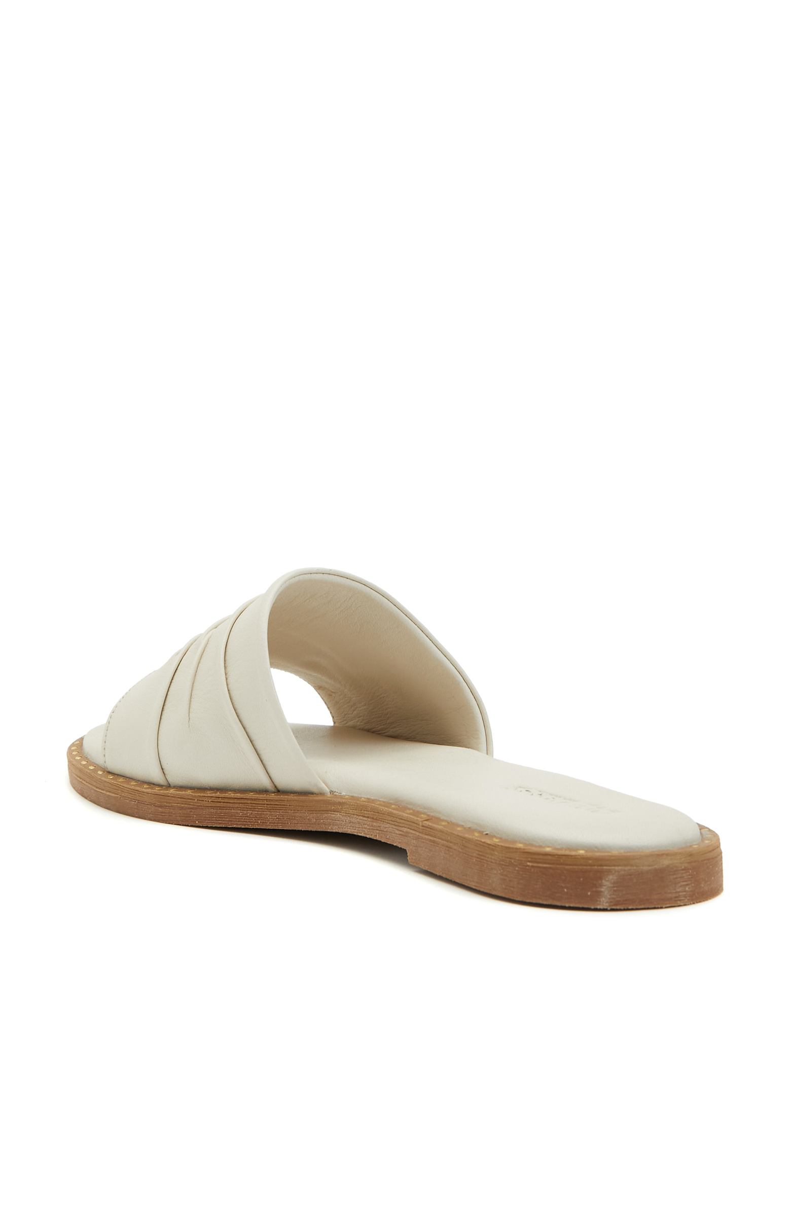 Kırık Beyaz Kadın Deri Terlik