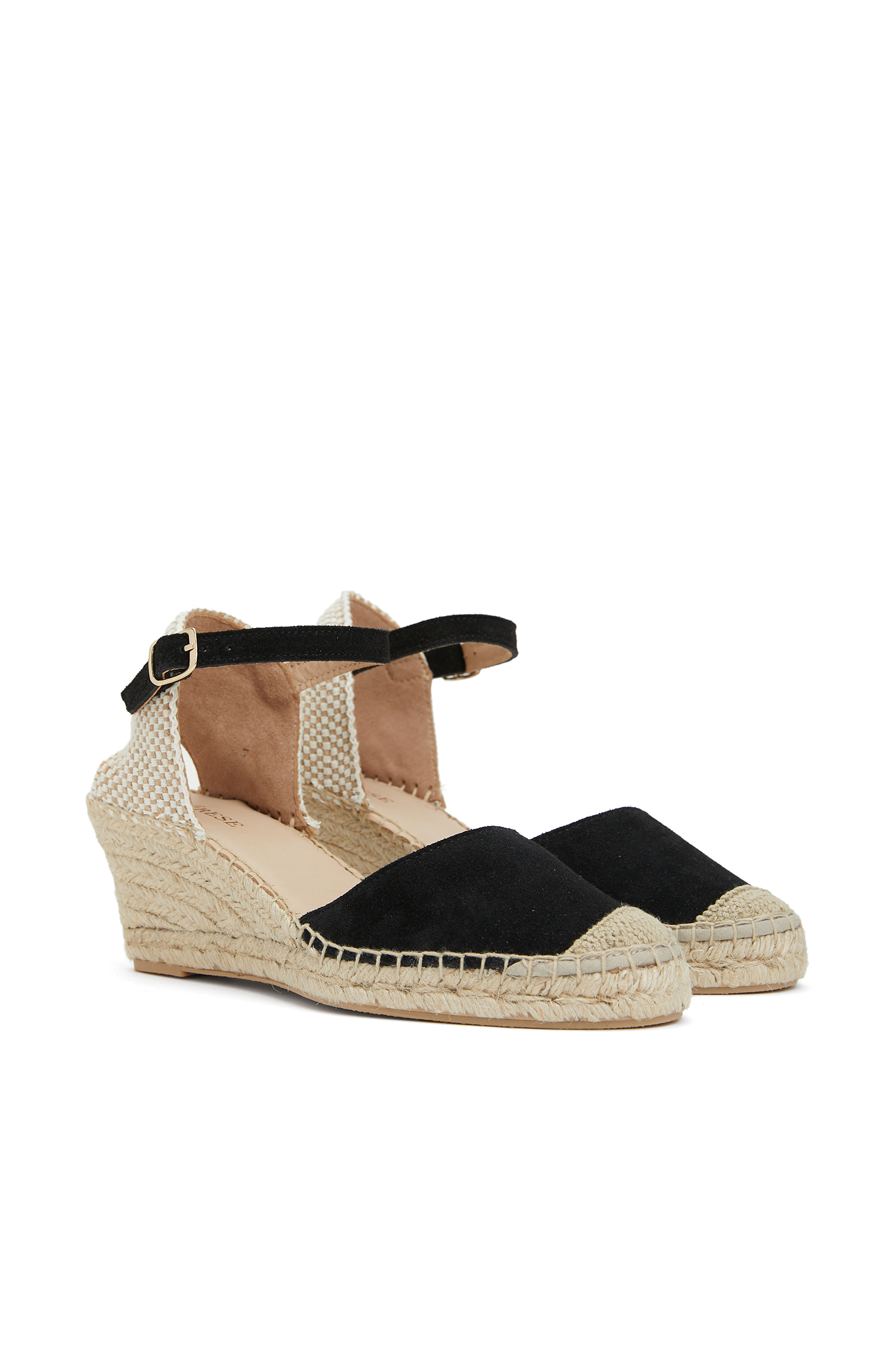 Siyah Kadın Süet Espadril