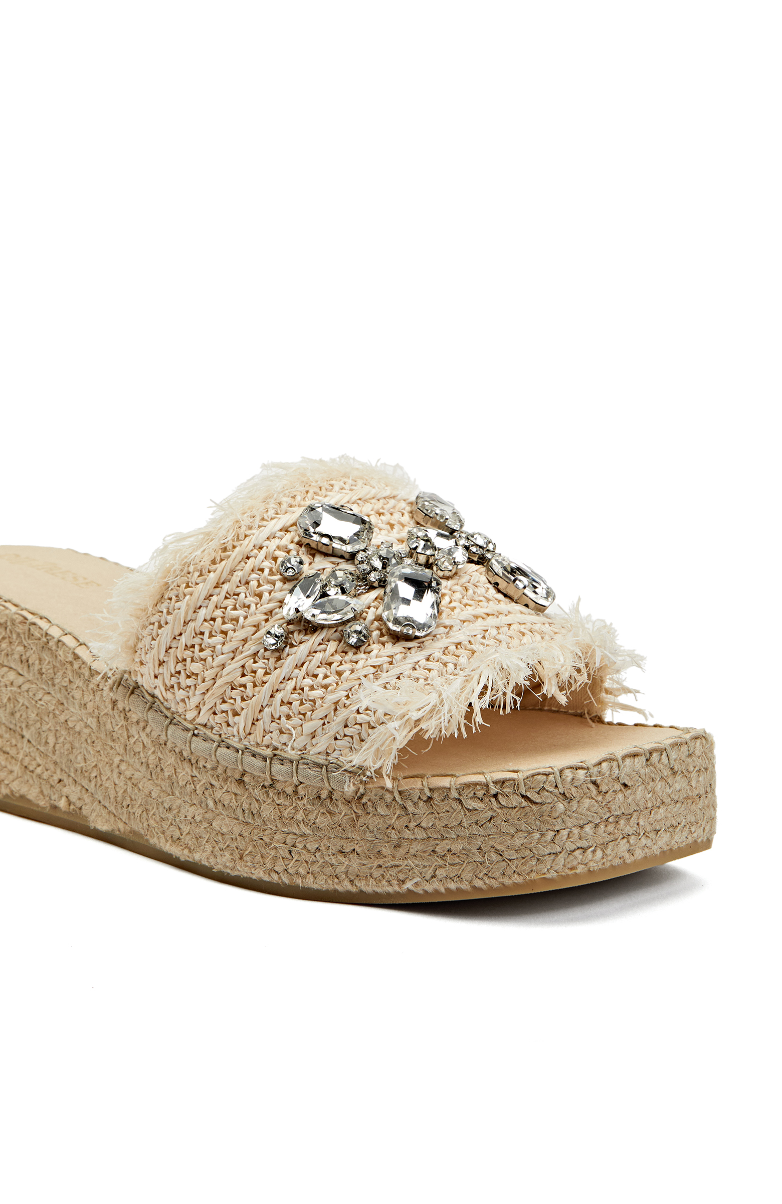 Bej Kadın Hasır Espadril