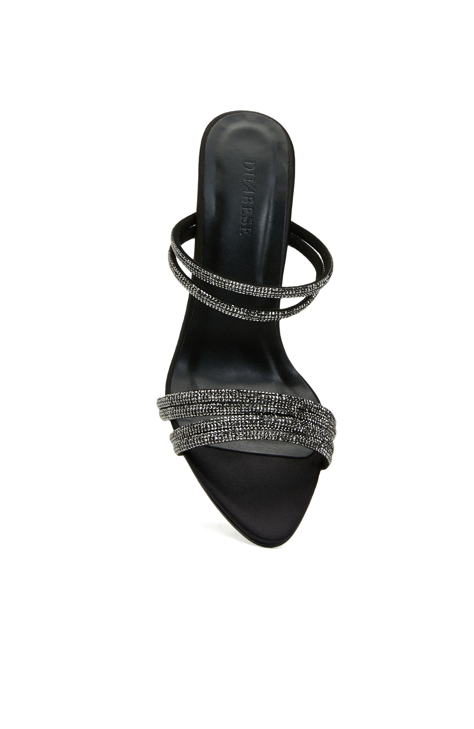 Siyah Kadın Saten Terlik