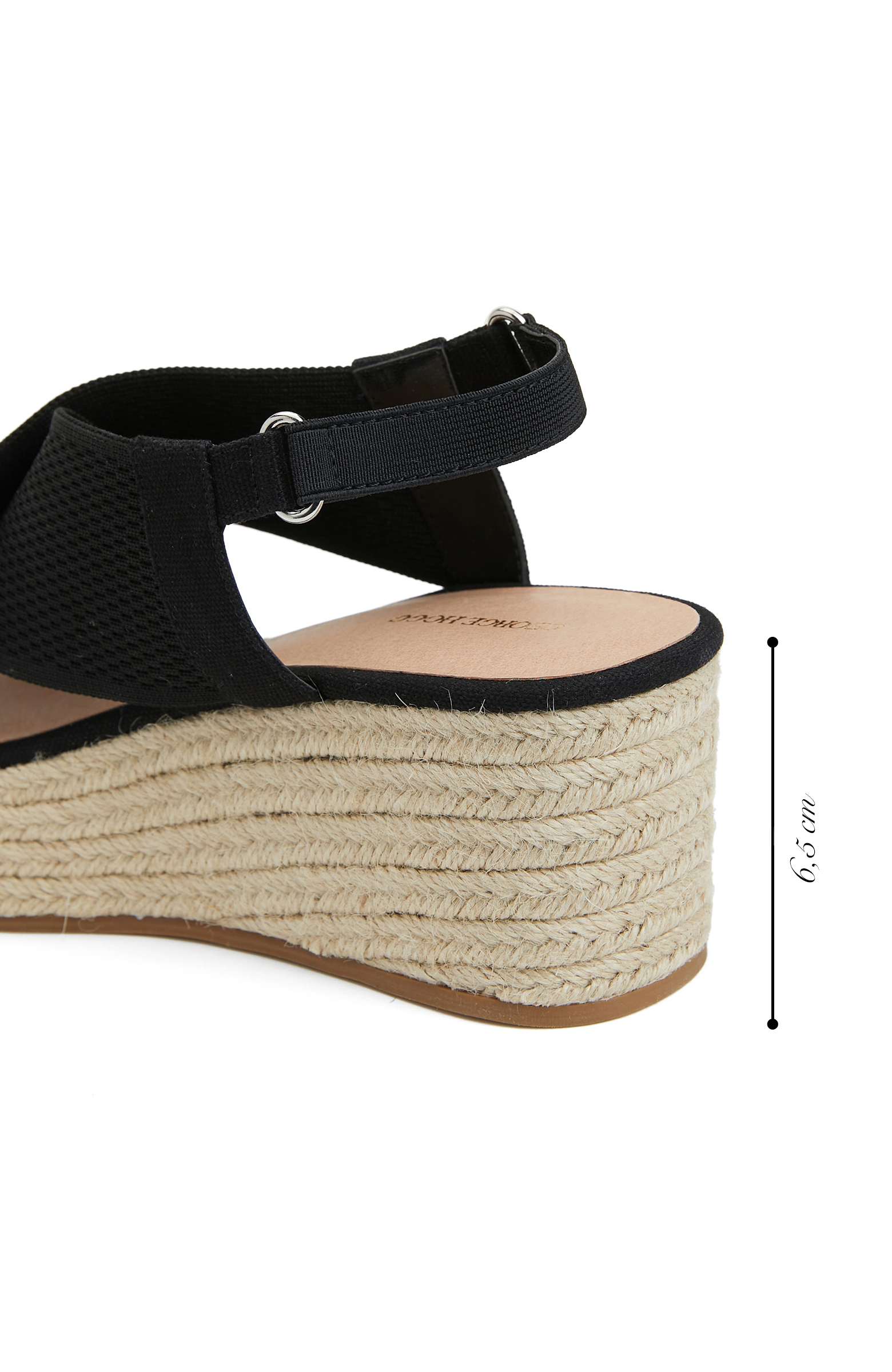 Siyah Kadın Hasır Espadril