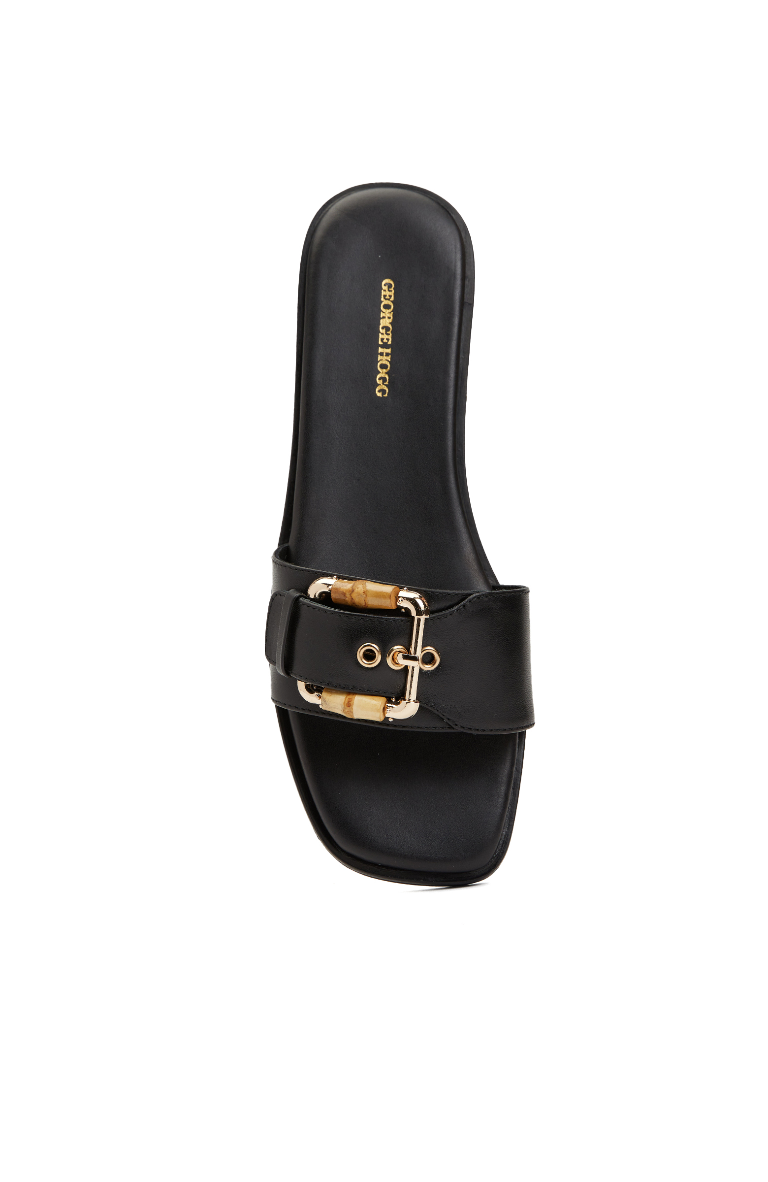 Siyah Kadın Deri Terlik