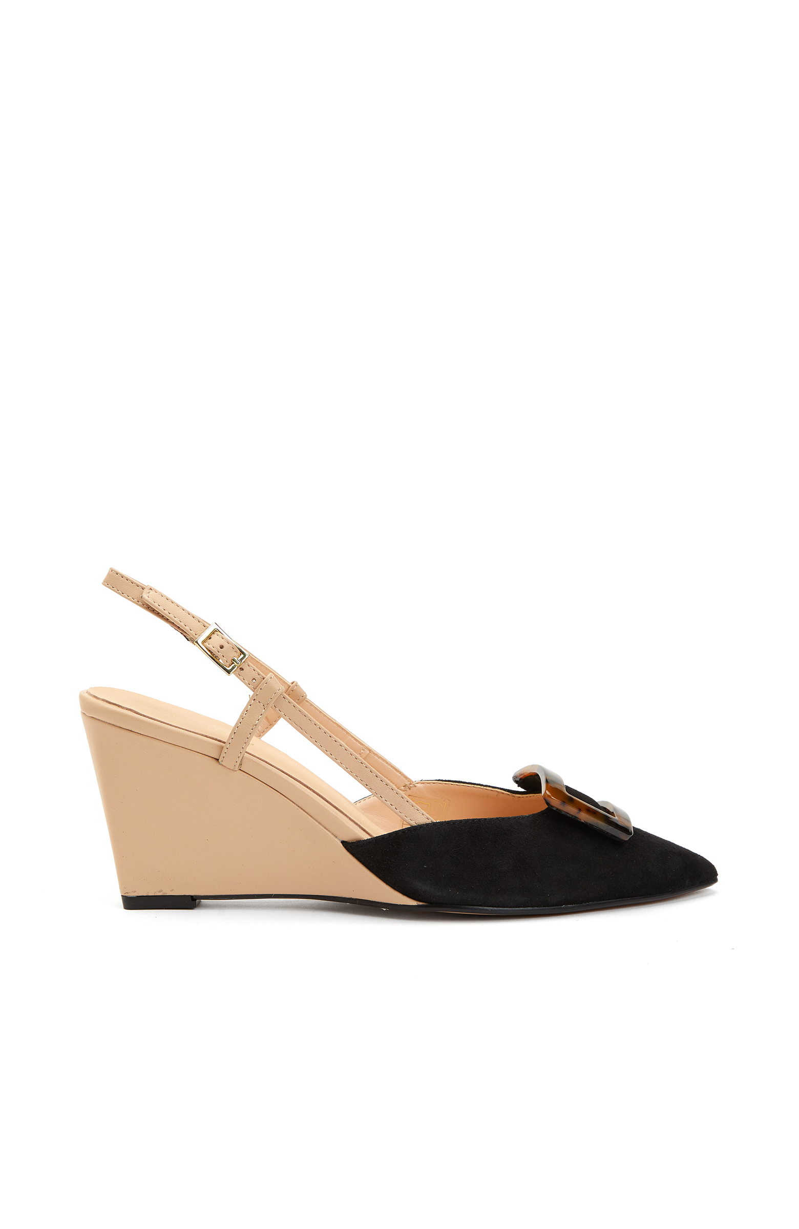 Siyah Süet Topuklu Ayakkabı