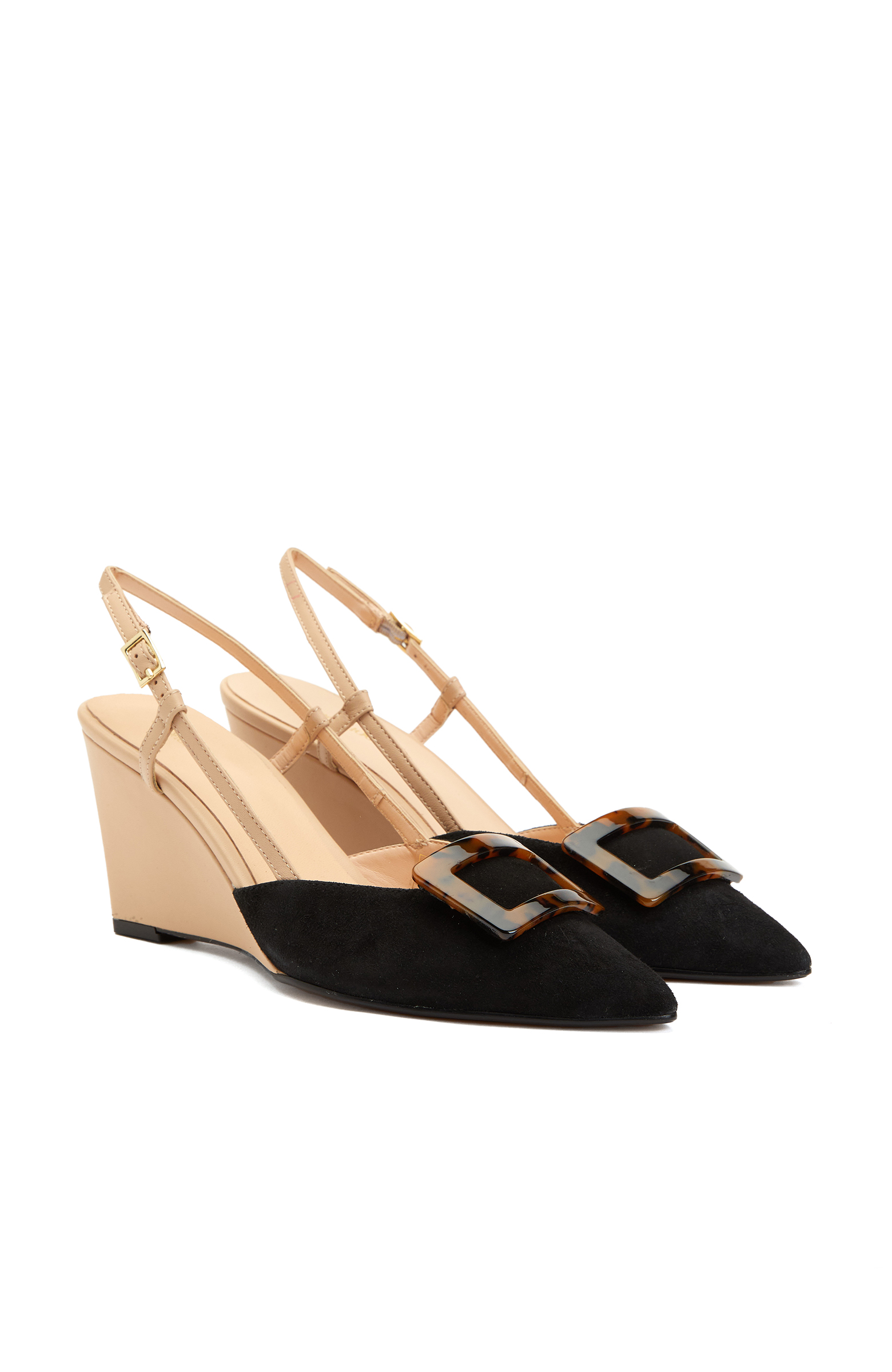 Siyah Süet Topuklu Ayakkabı