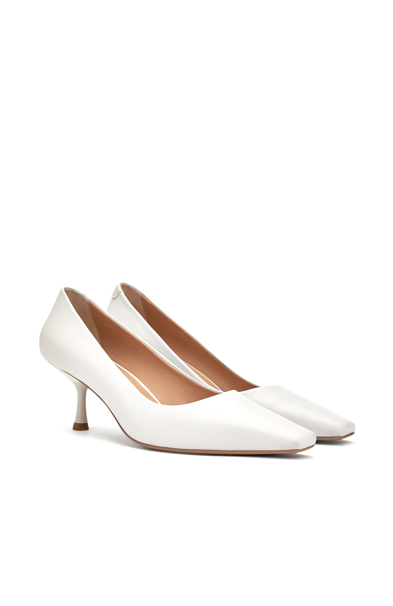 Kırık Beyaz Kadın Deri Ayakkabı