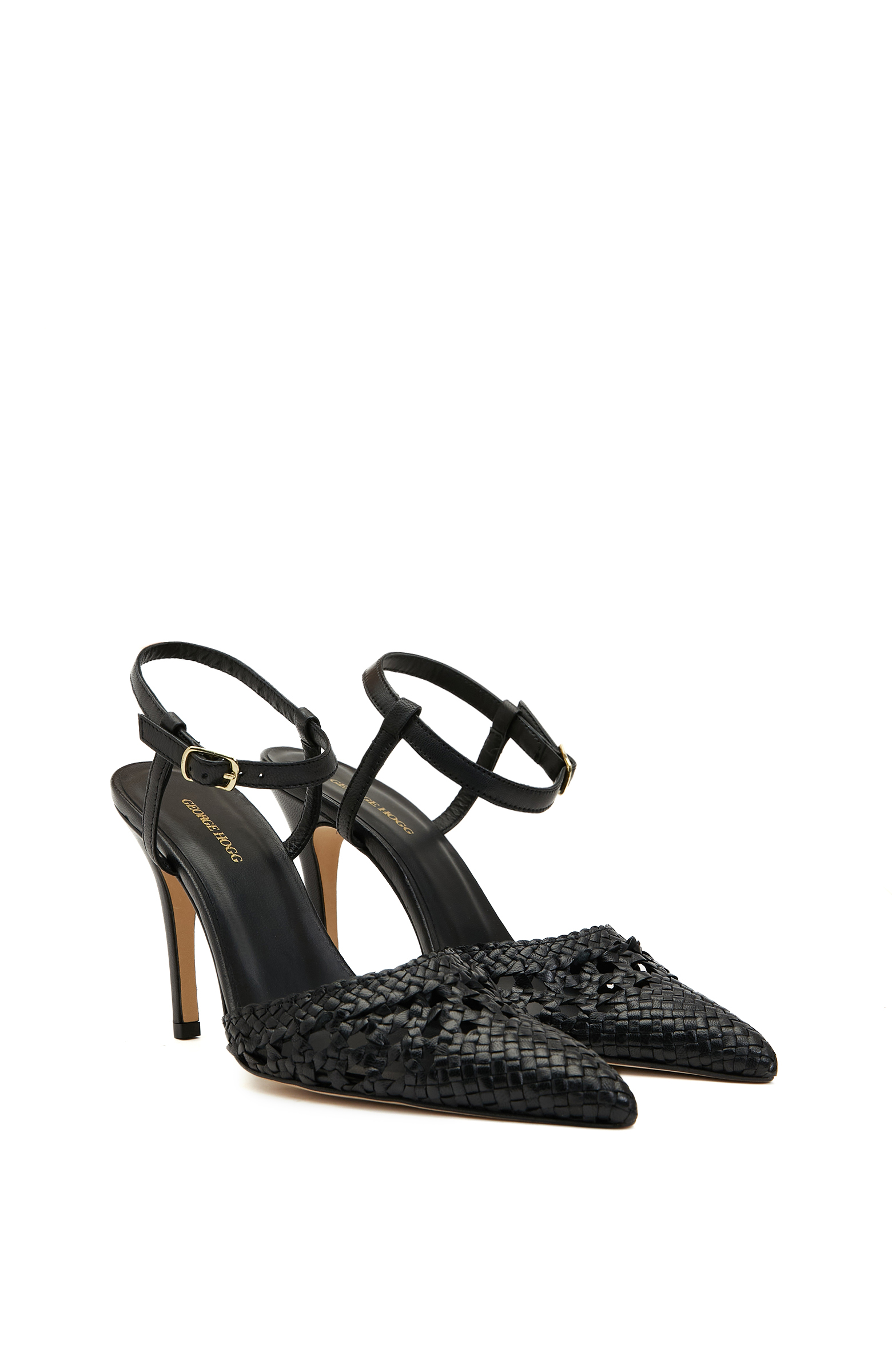 Siyah Kadın Deri Stiletto