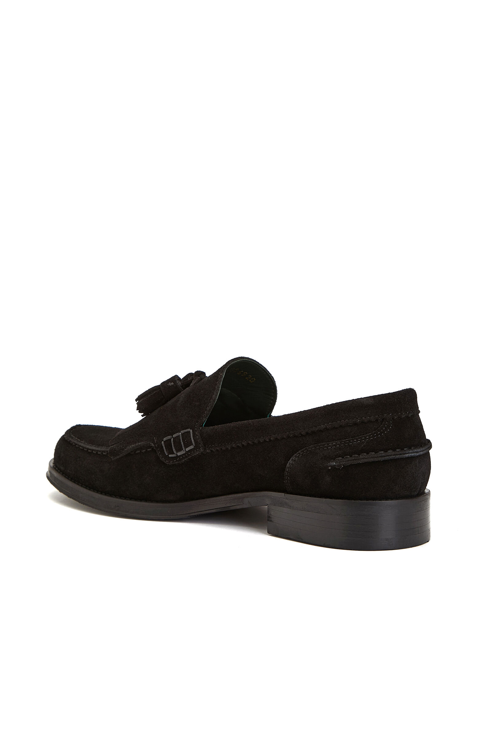 Black Tassel Detailed Men's Suede Loafer
