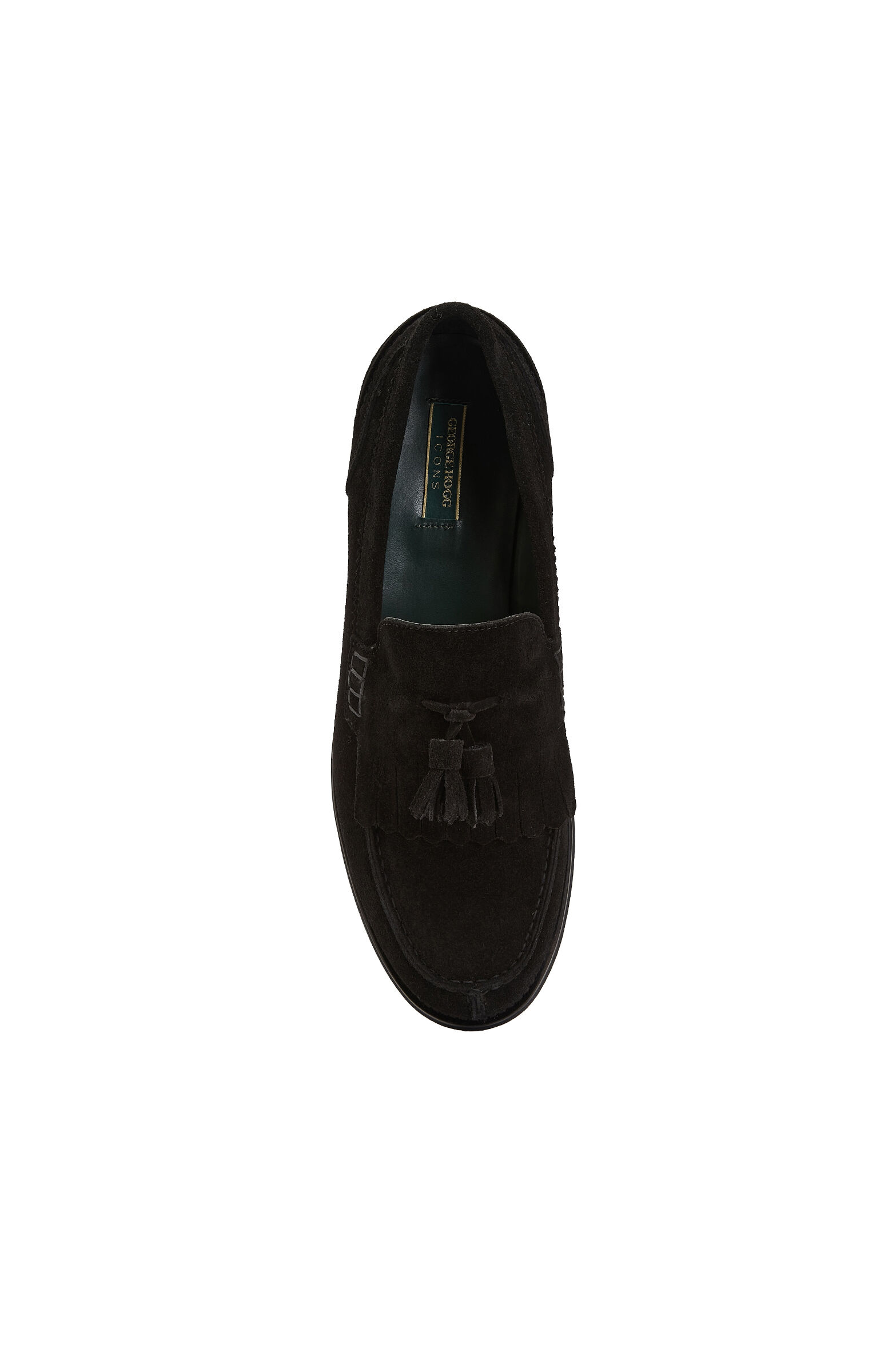 Black Tassel Detailed Men's Suede Loafer