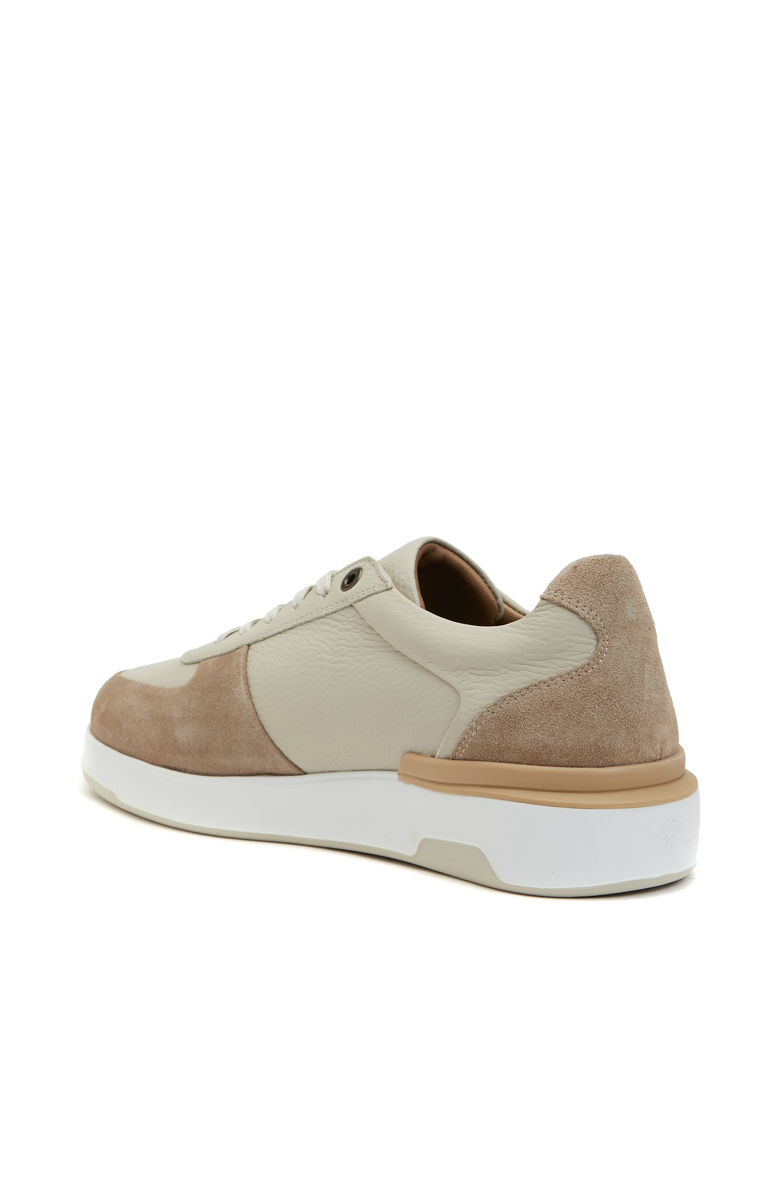 Bej Erkek Deri Sneaker_2