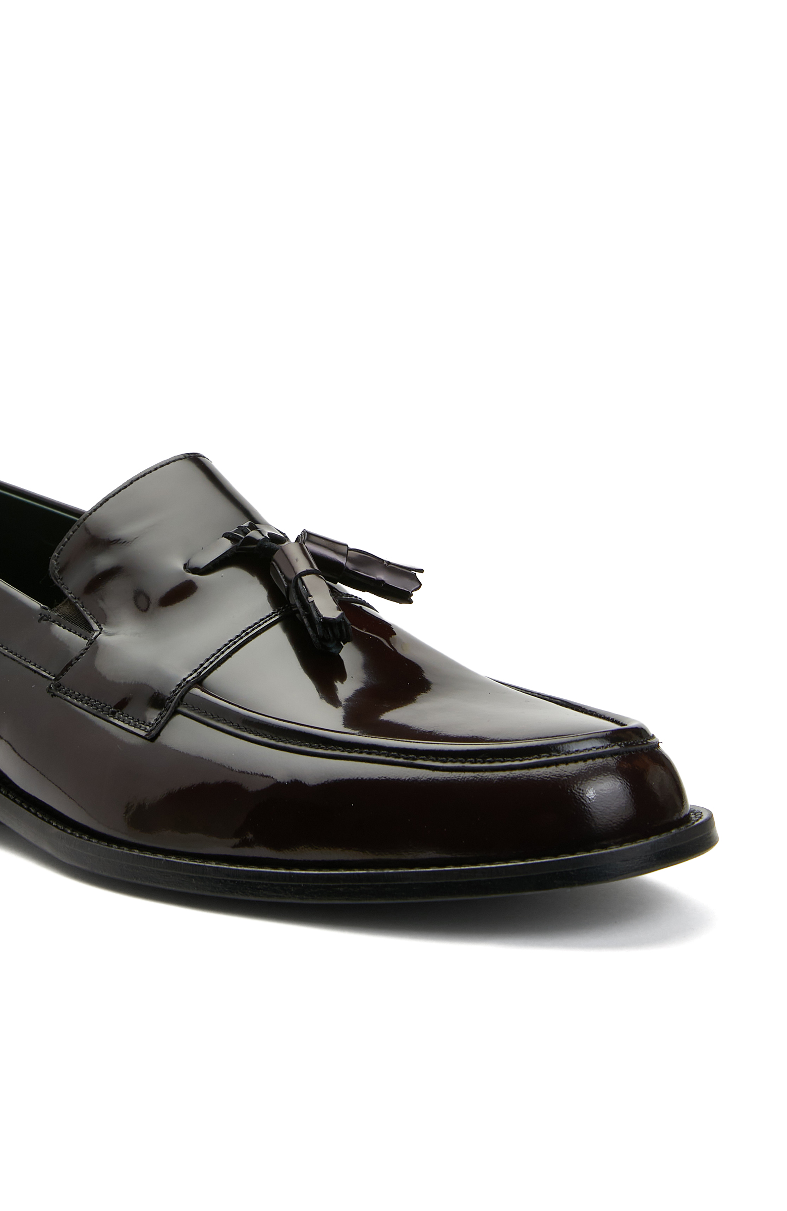 Bordo Erkek Deri Loafer_5