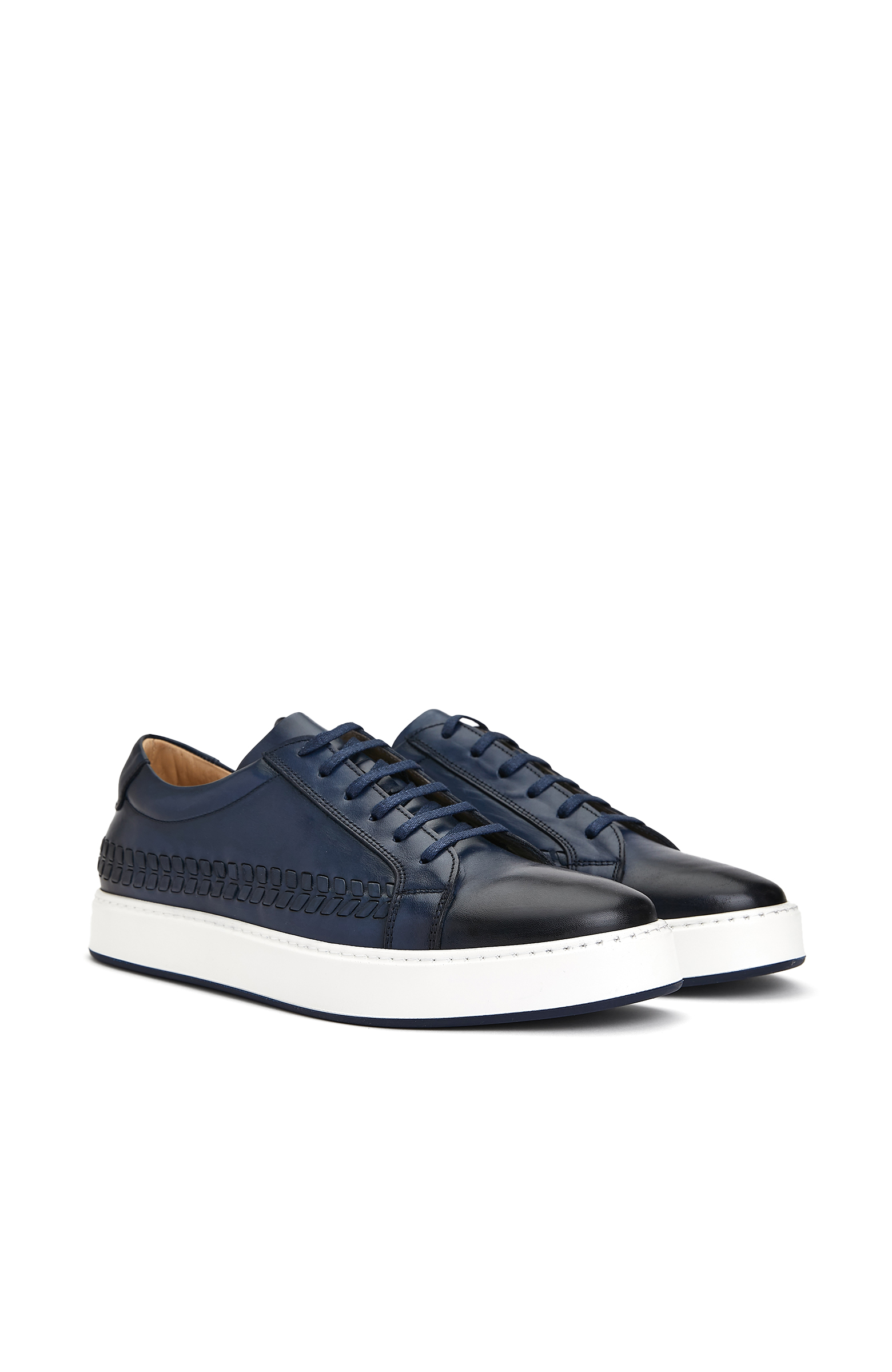 Lacivert Erkek Deri Sneaker_1