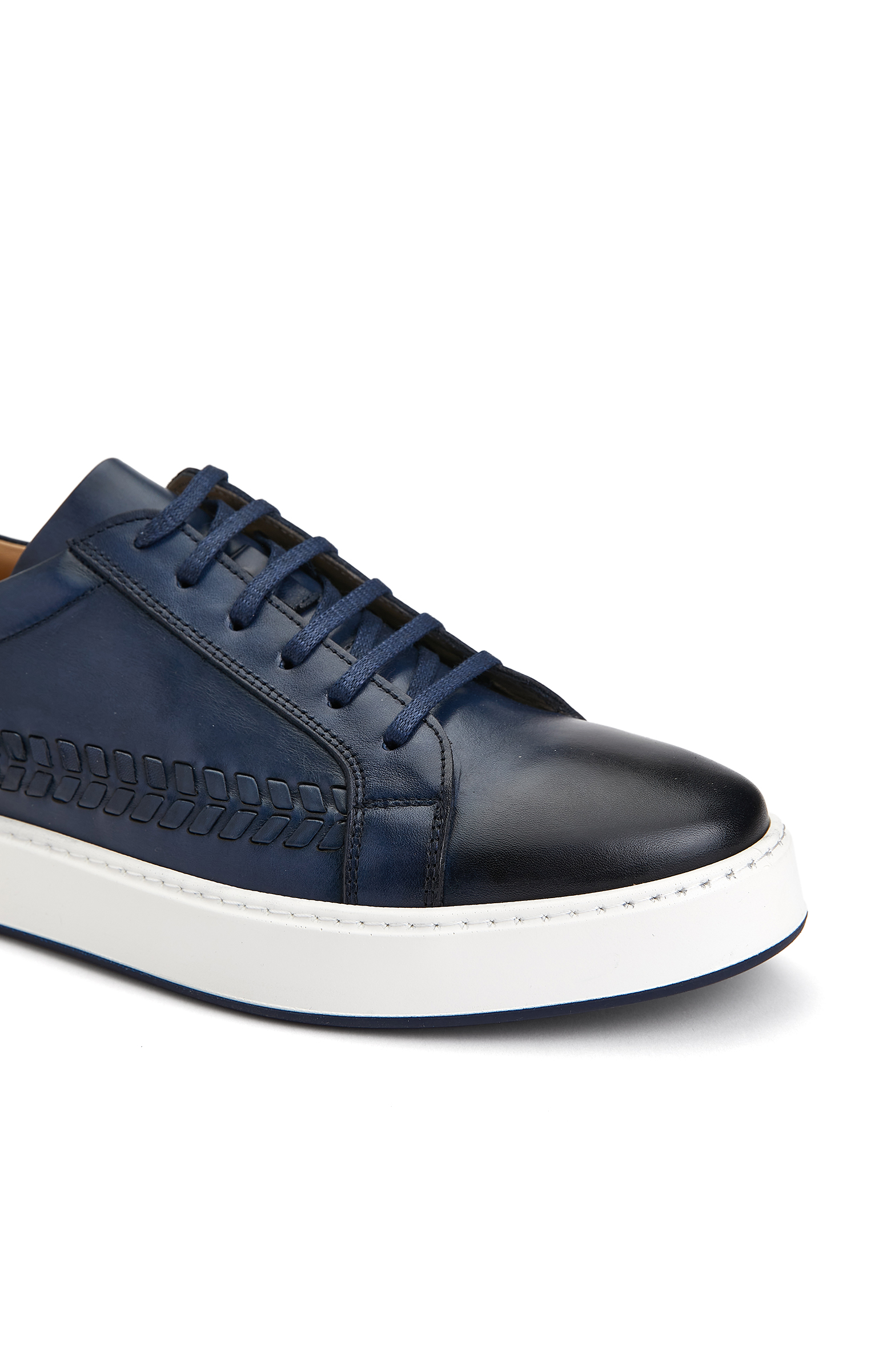 Lacivert Erkek Deri Sneaker_4