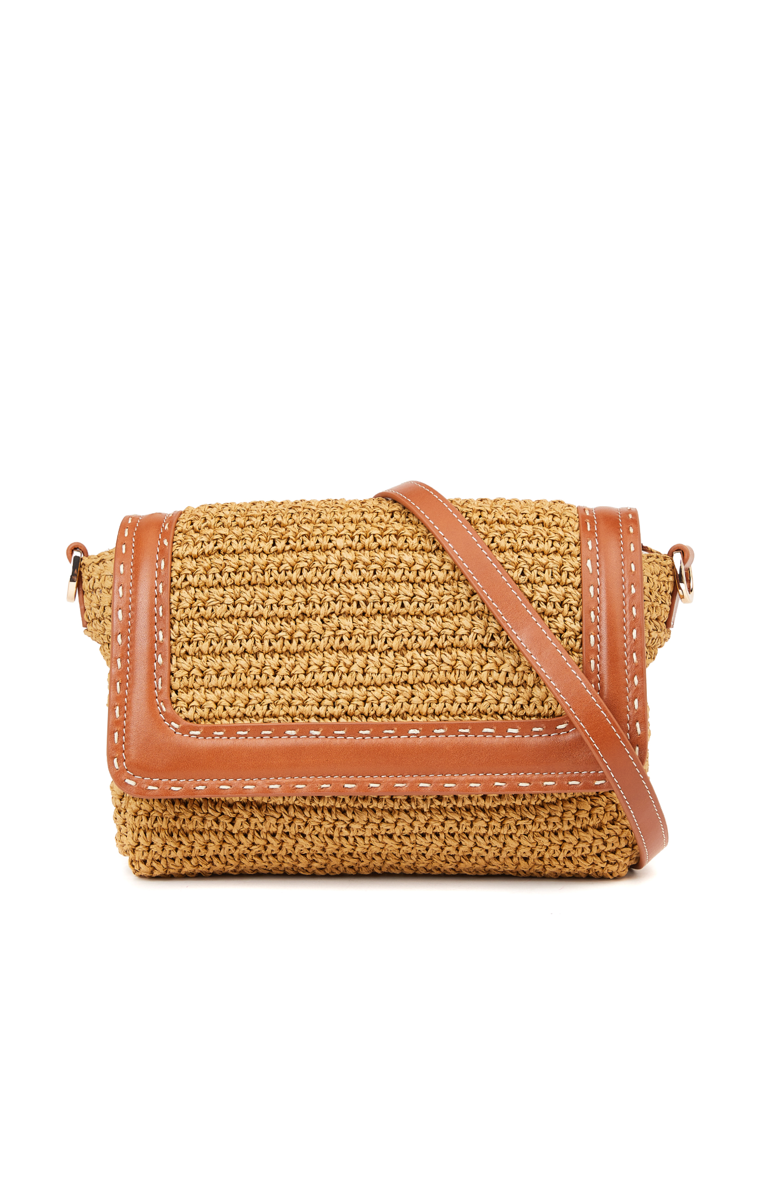 Natural Kadın Kağıt Hasır Postacı Çantası