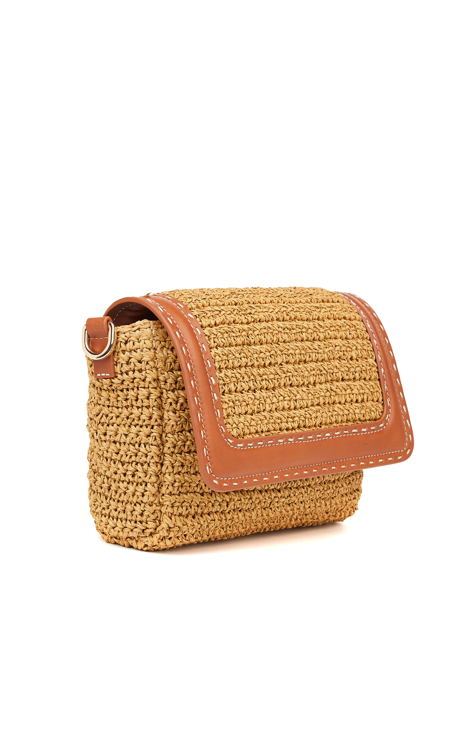 Natural Kadın Kağıt Hasır Postacı Çantası