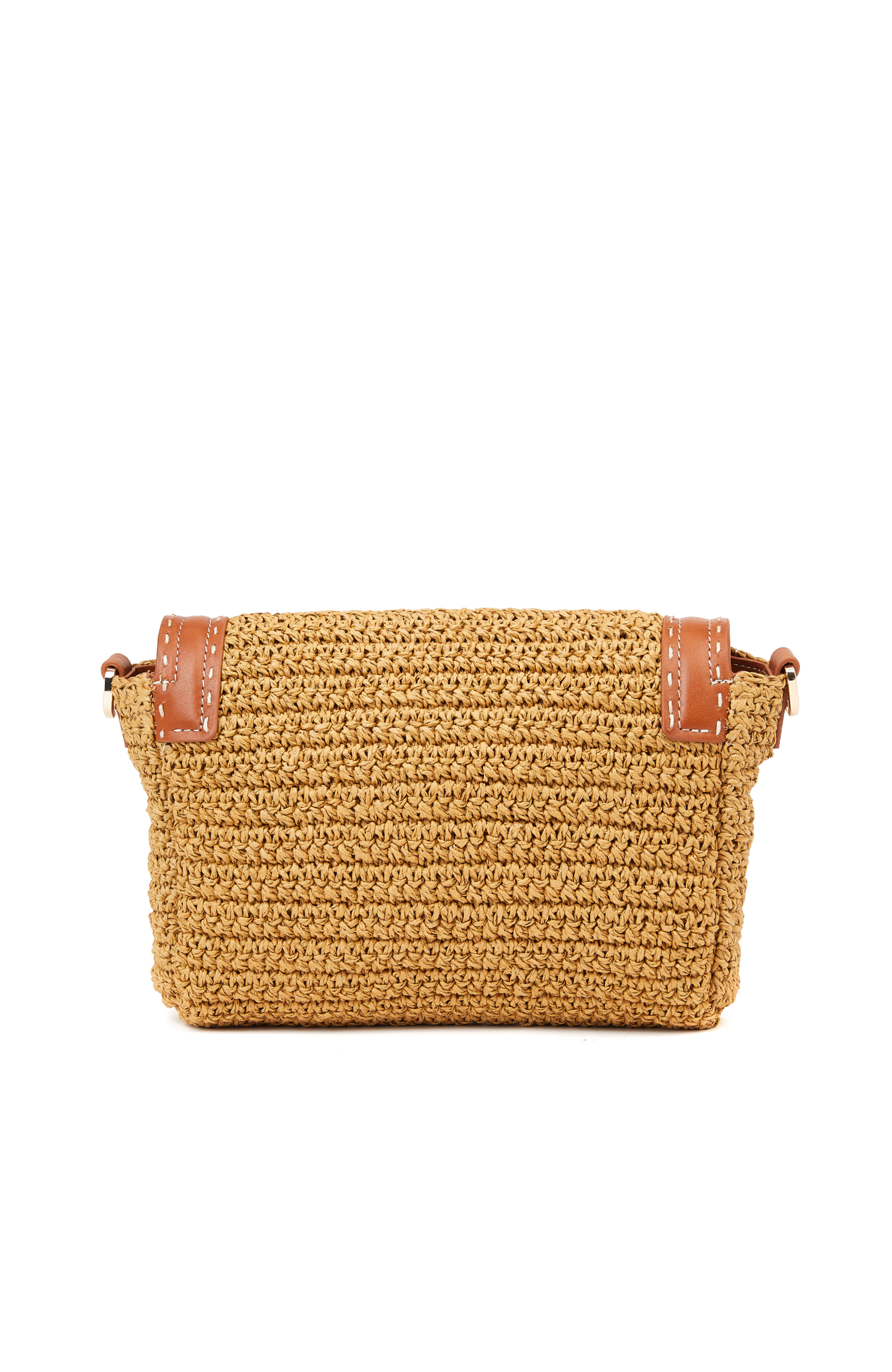 Natural Kadın Kağıt Hasır Postacı Çantası