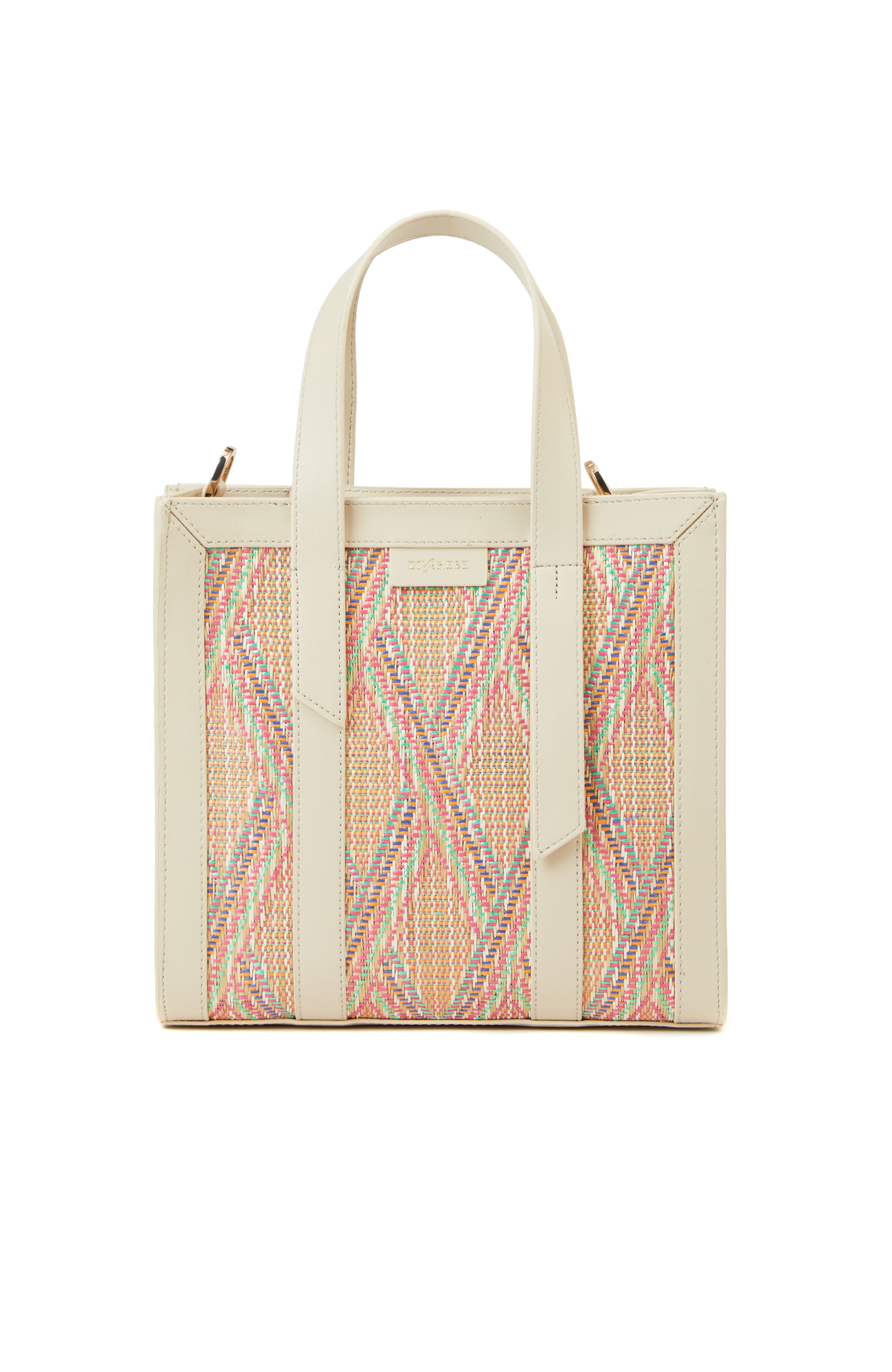 Bej Hasır Detaylı Kadın El Çantası