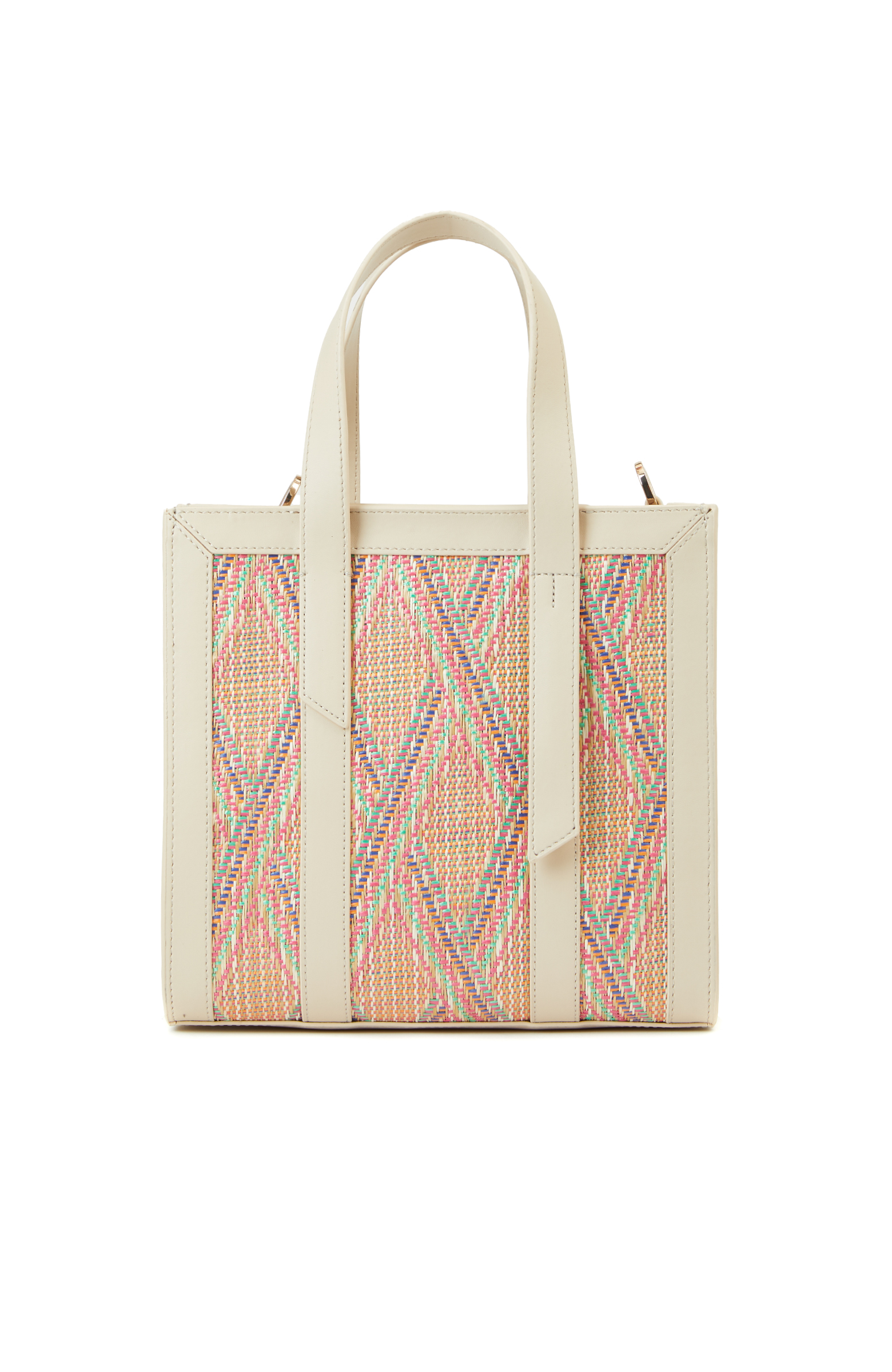 Bej Hasır Detaylı Kadın El Çantası