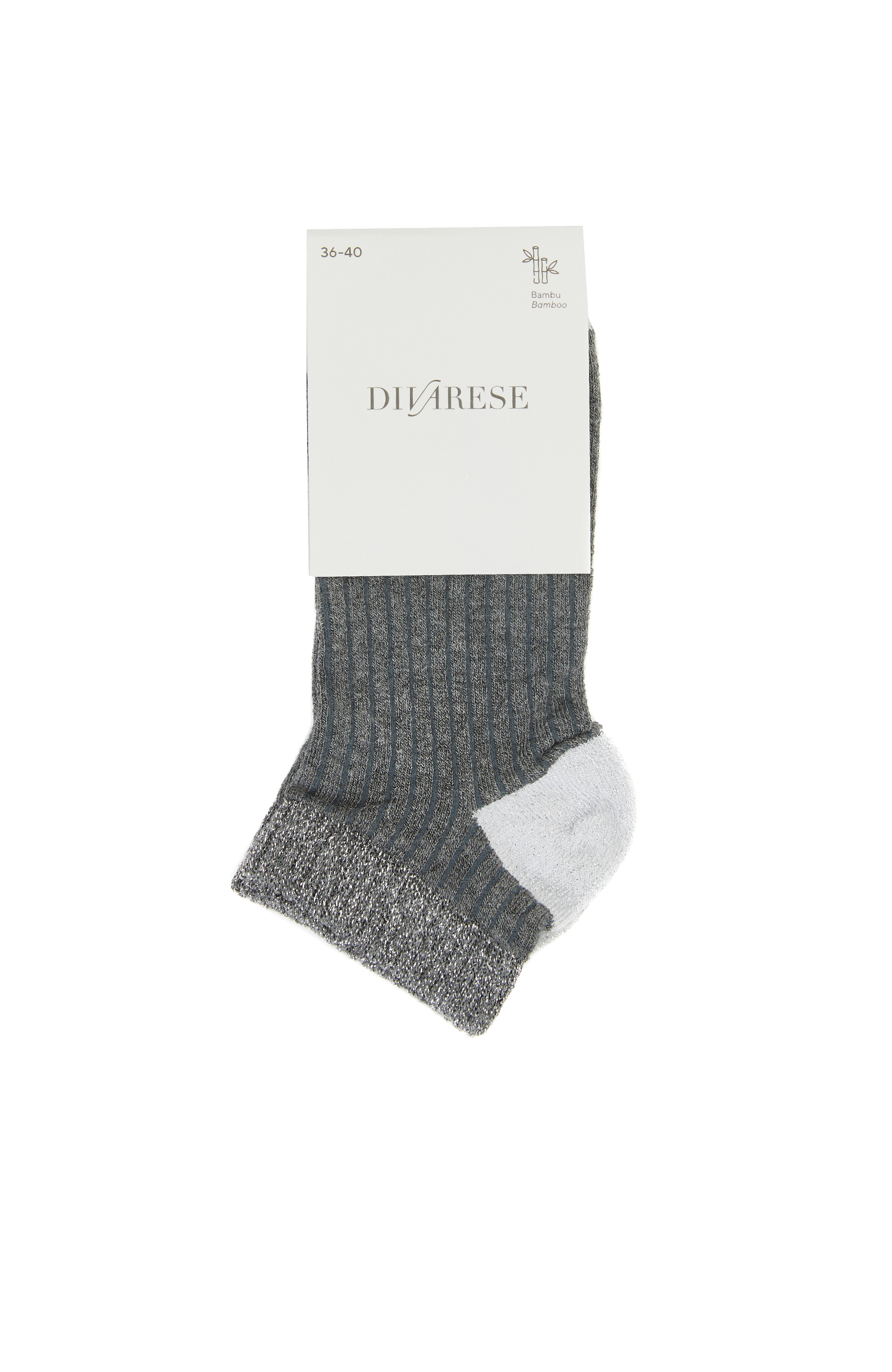 Antrasit Gri Kadın Bambu Çorap