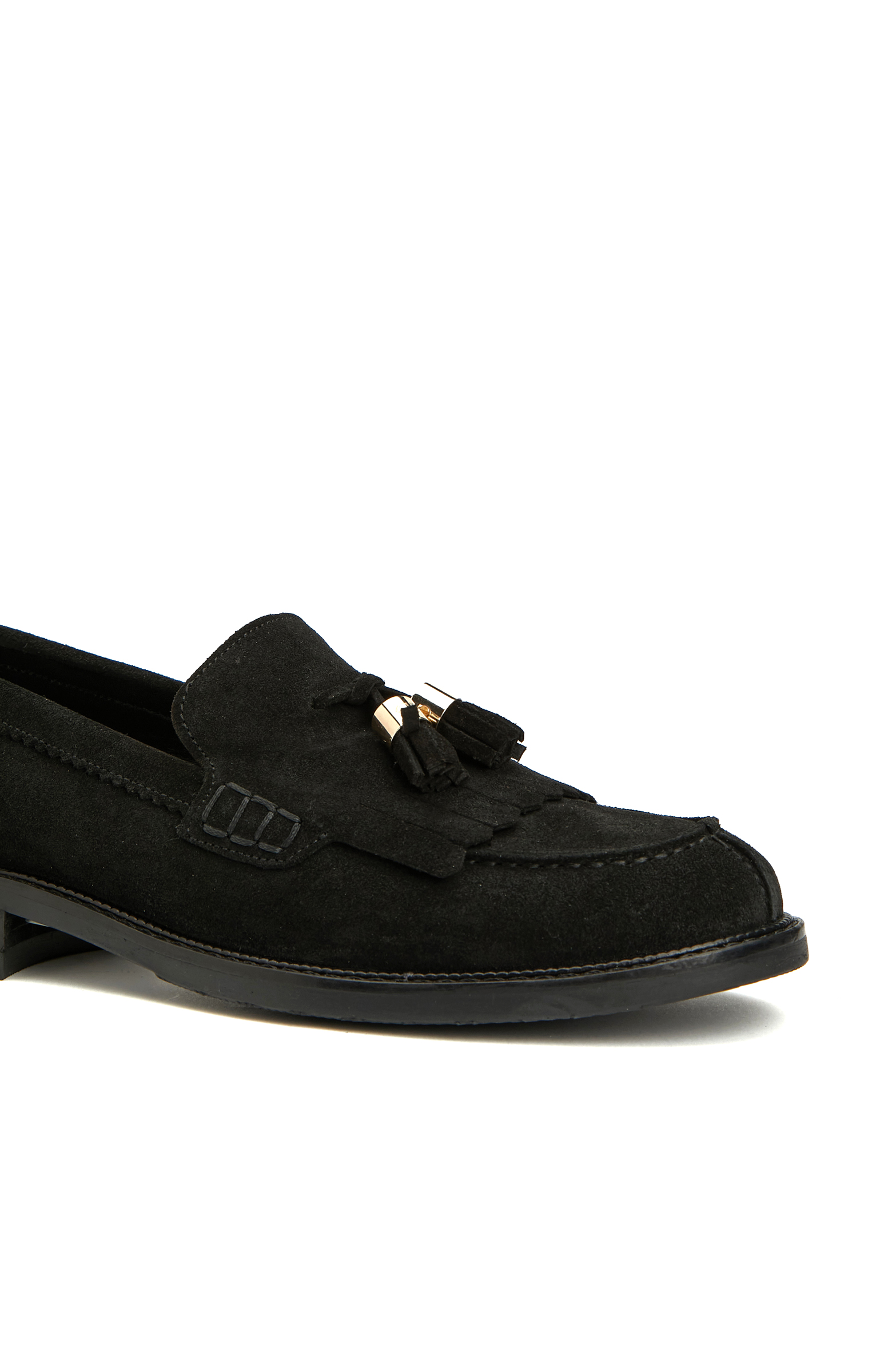 Siyah Kadın Süet Loafer