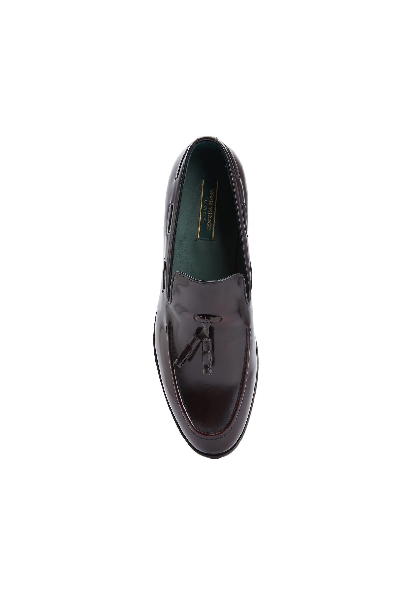 Burgundy Tasseled Men's Leather Leather Shoes