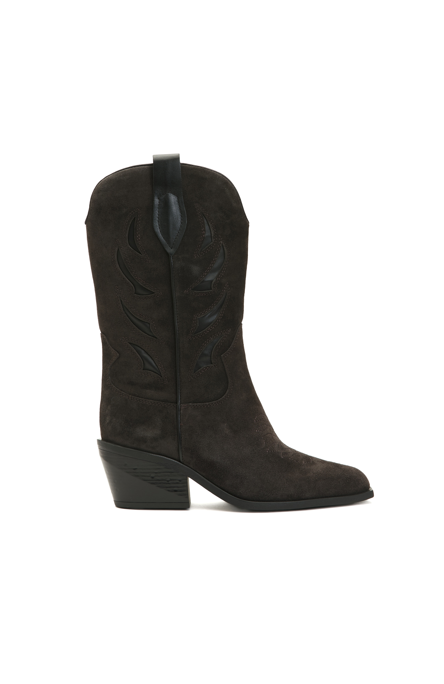 Kahverengi Kadın Kovboy Süet Çizme