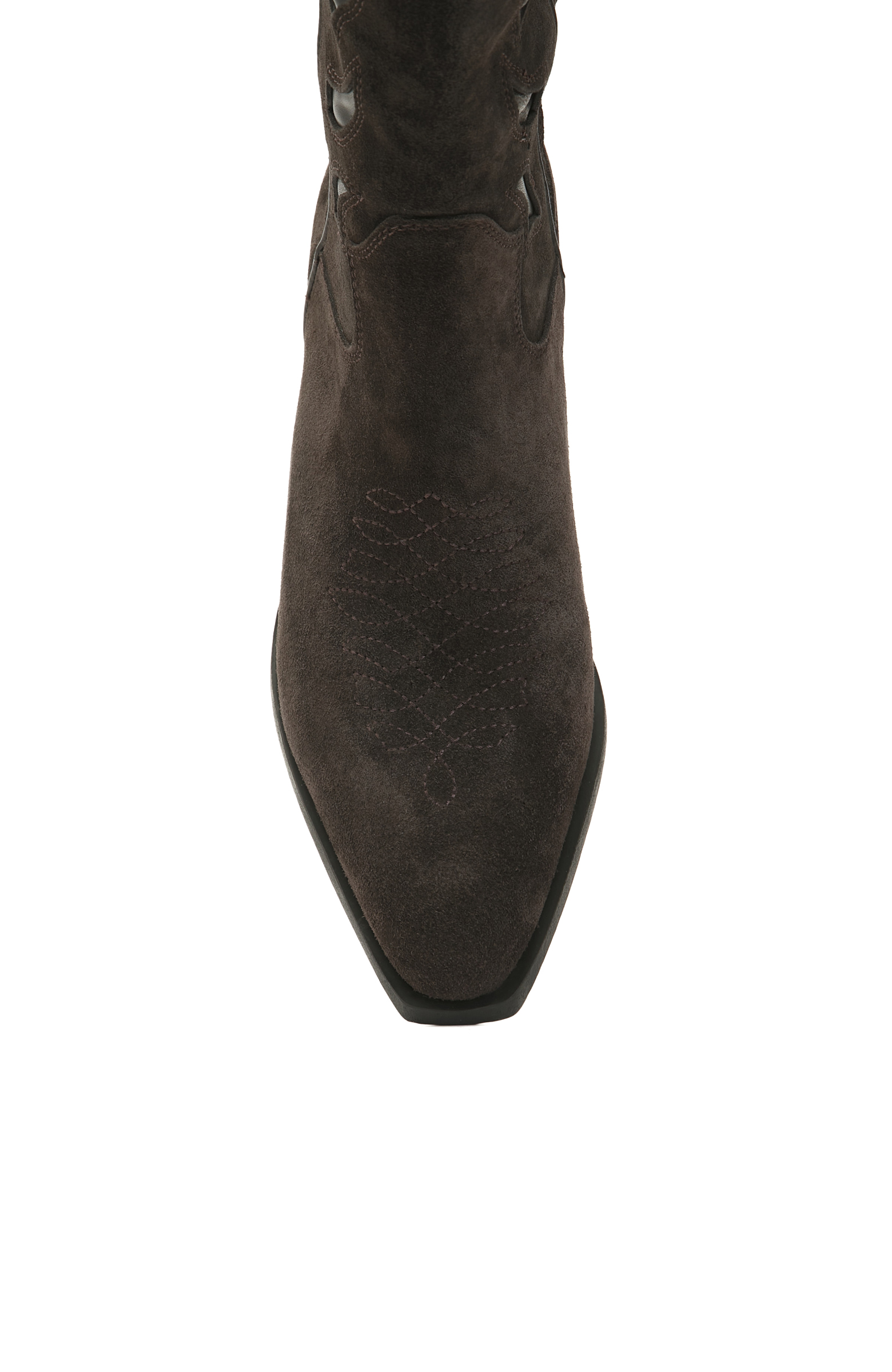 Kahverengi Kadın Kovboy Süet Çizme