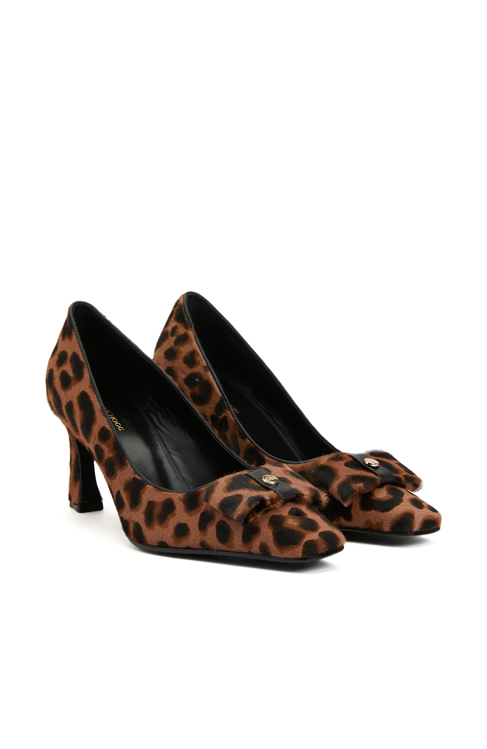 Leopar Desenli Kadın Deri Stiletto_1