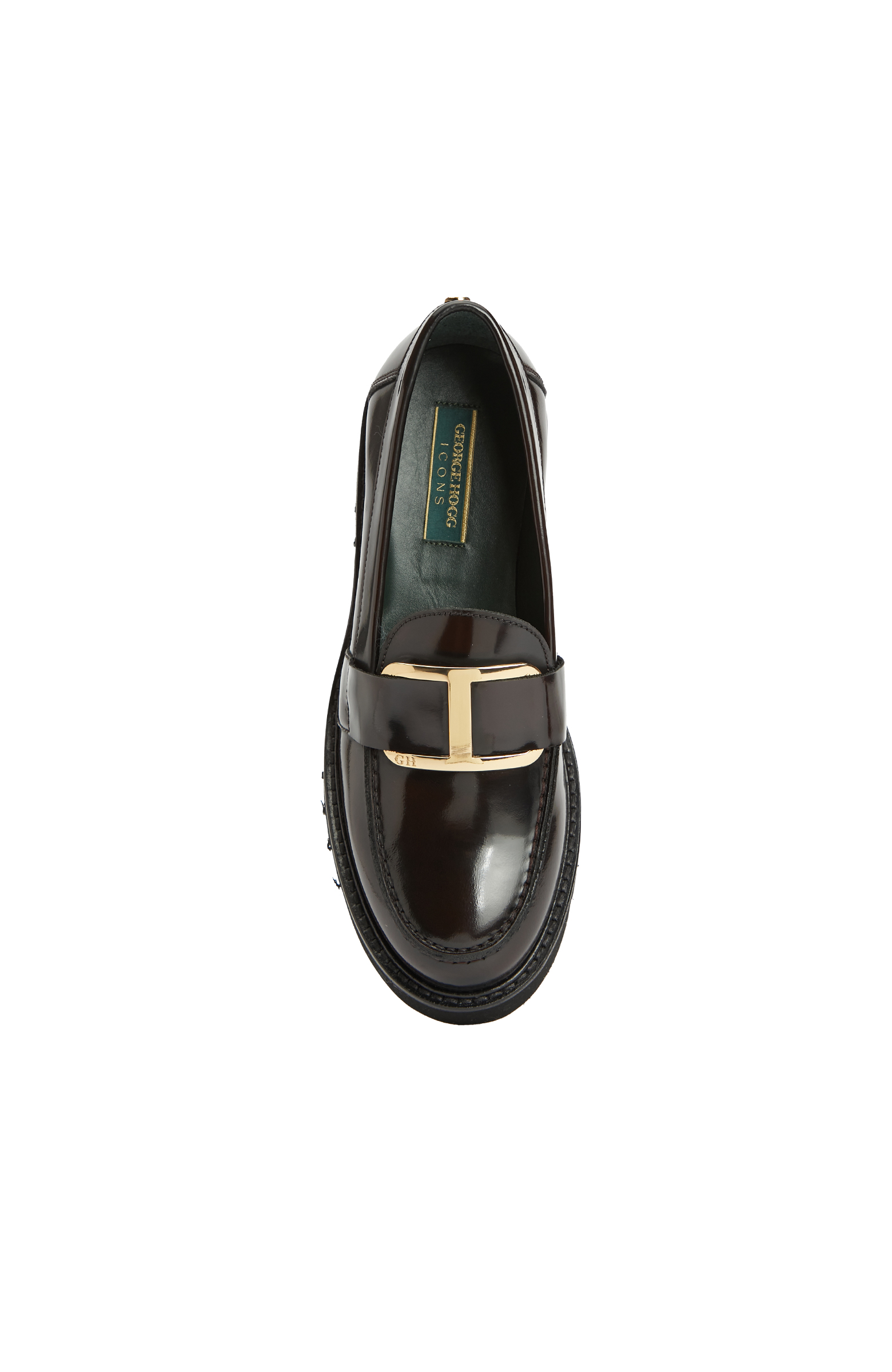Kahverengi Tokalı Kadın Deri Topuklu Loafer