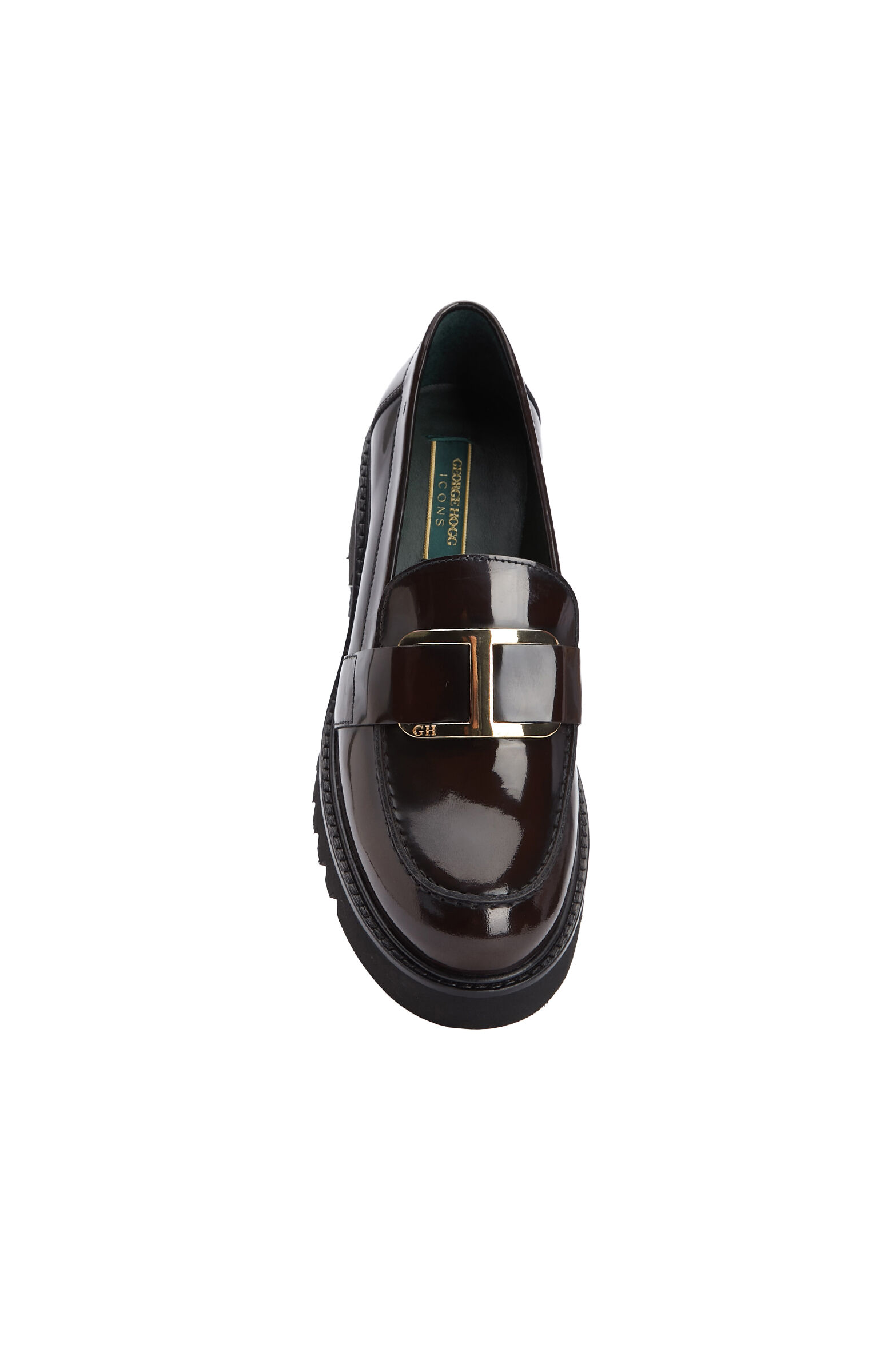 Kahverengi Tokalı Kadın Deri Topuklu Loafer