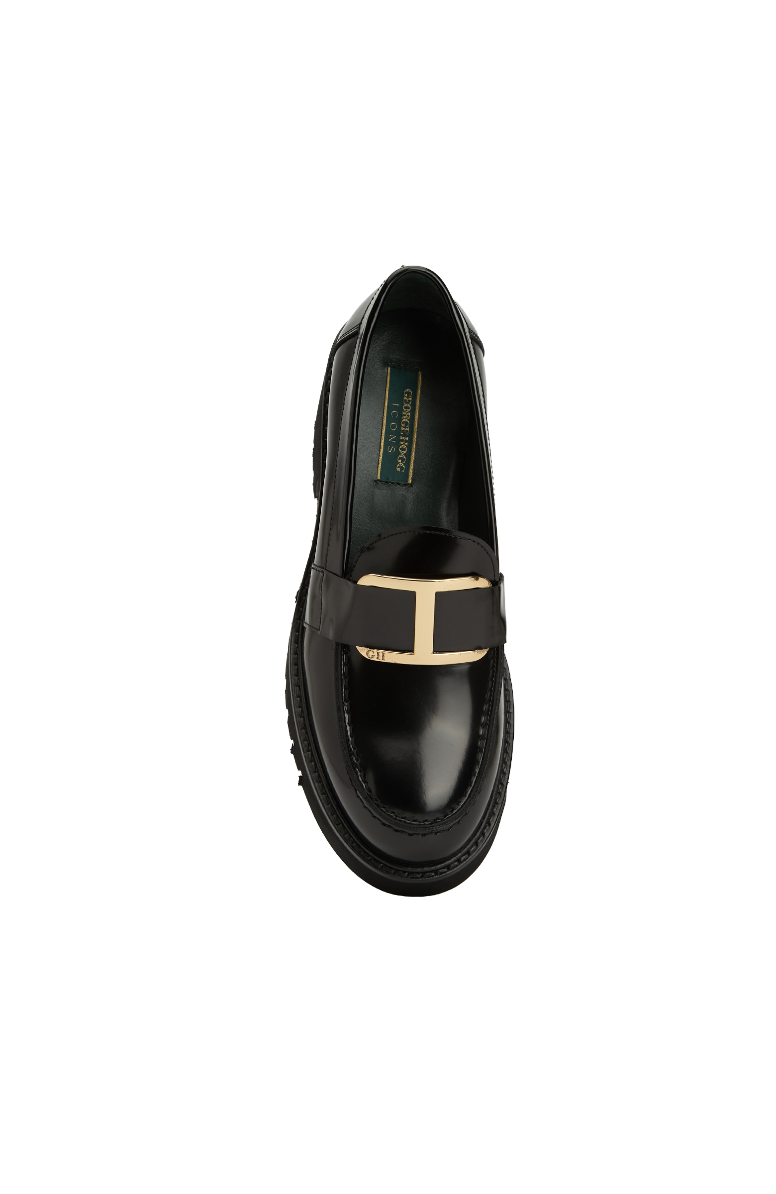 Siyah Tokalı Kadın Deri Topuklu Loafer