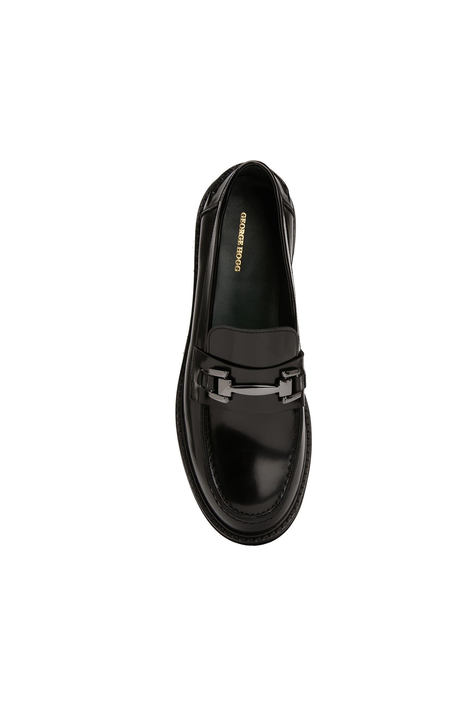 Siyah Kadın Deri Tokalı Loafer