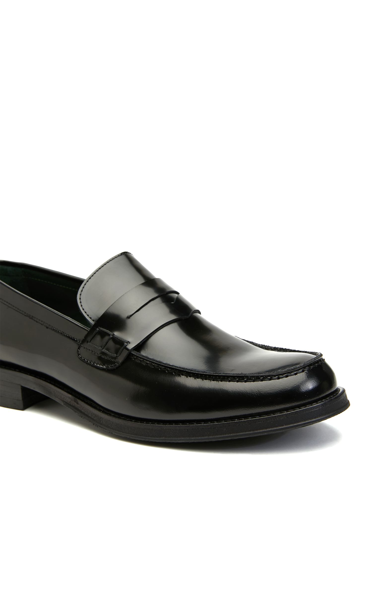 Siyah Rugan Klasik Penny Loafer Erkek Ayakkabı