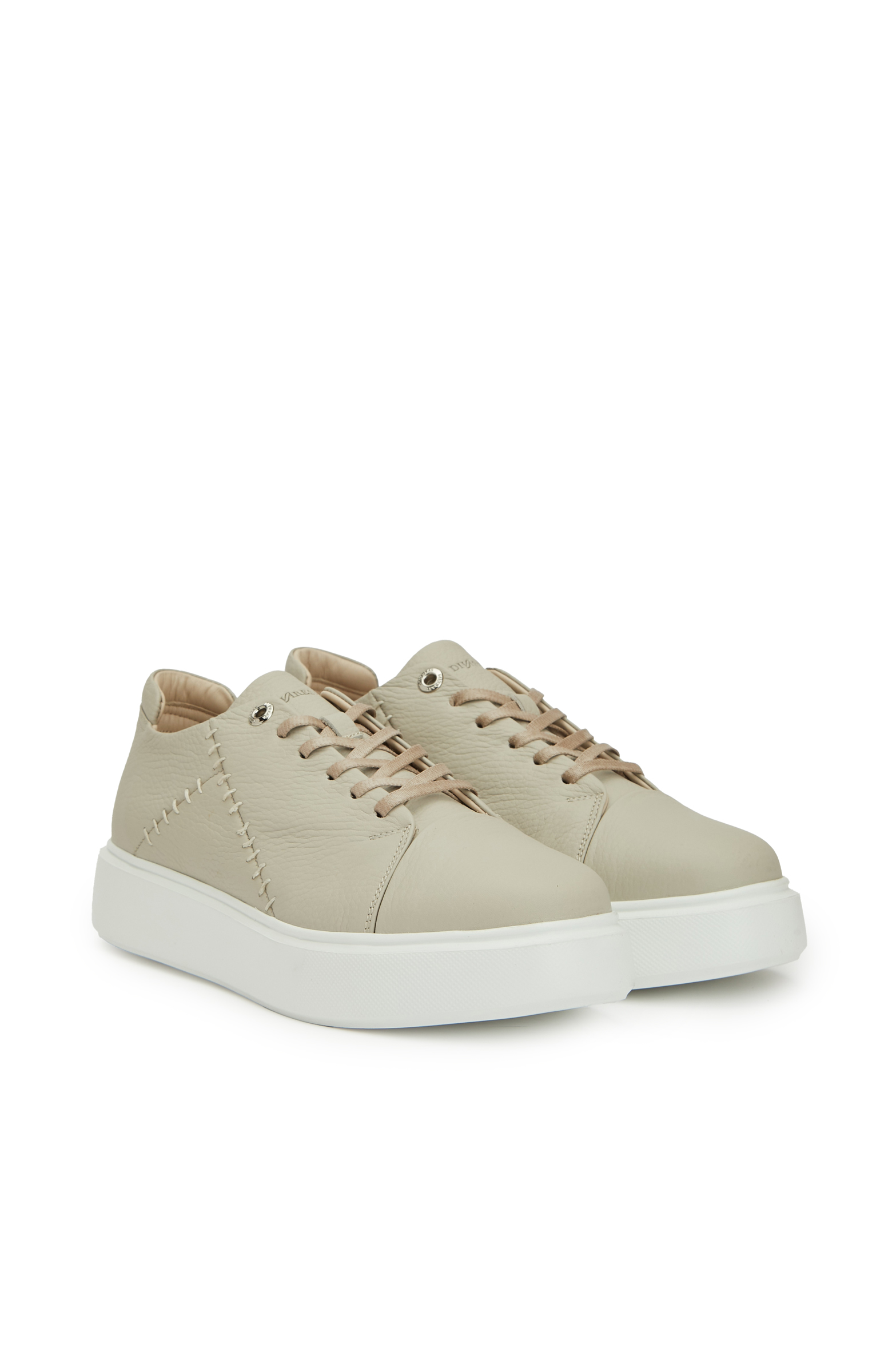 Bej Kadın Deri Sneaker