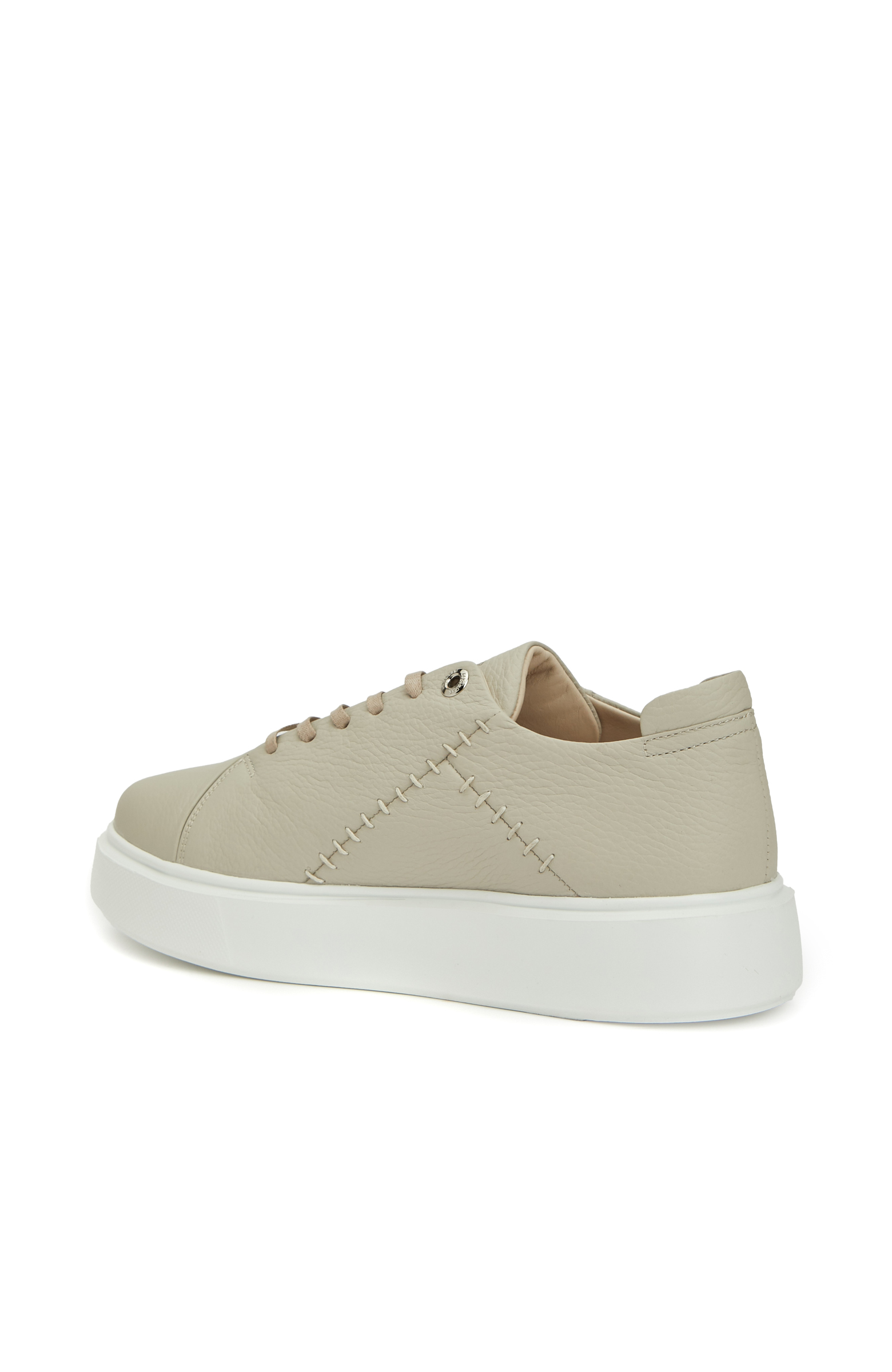 Bej Kadın Deri Sneaker