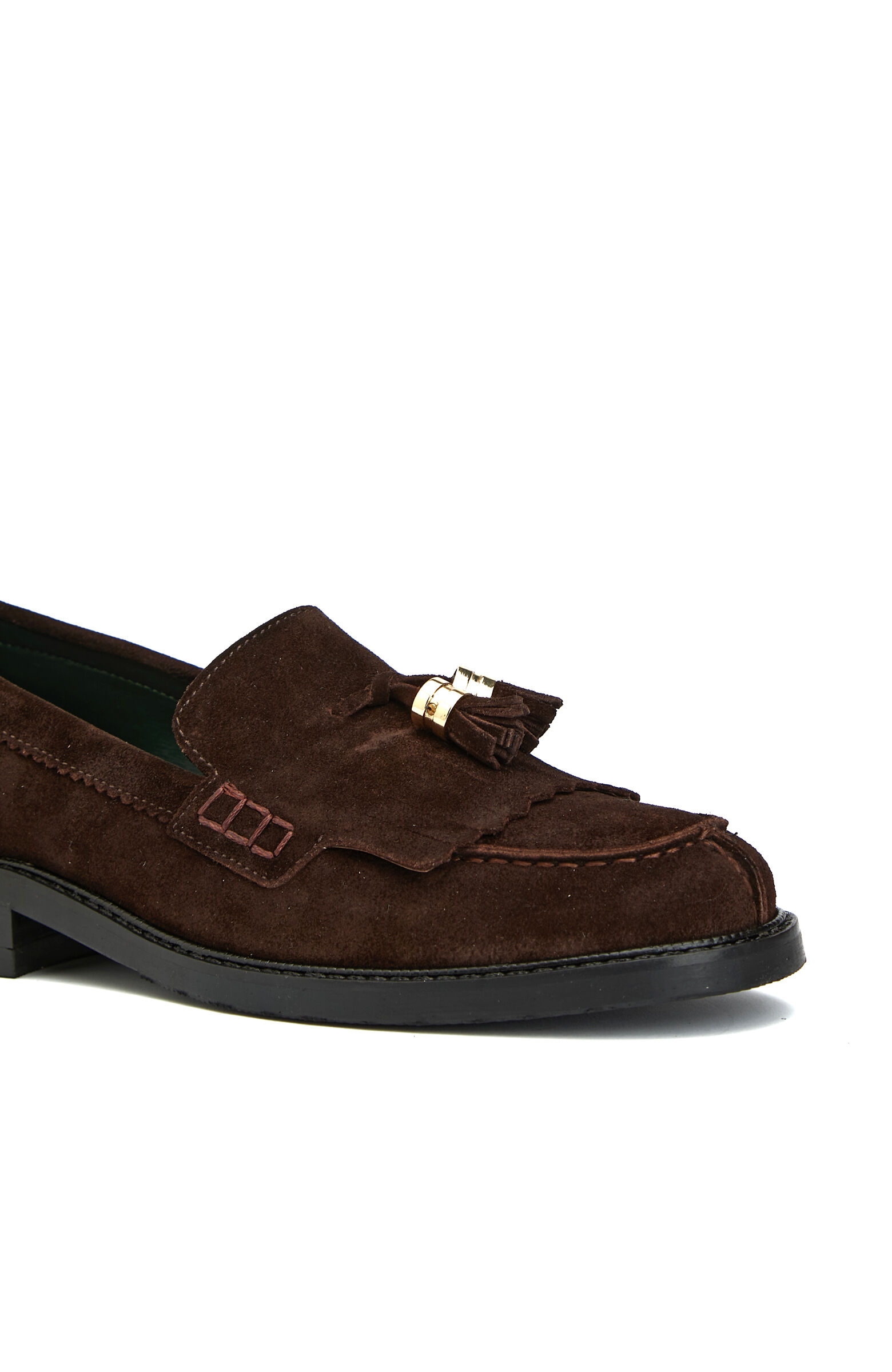 Acı Kahve Püsküllü Kadın Süet Loafer