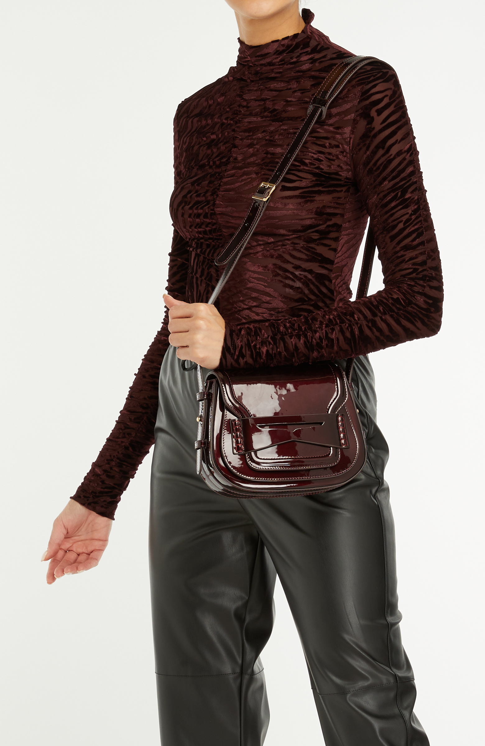 Bordo Kadın Deri Çanta