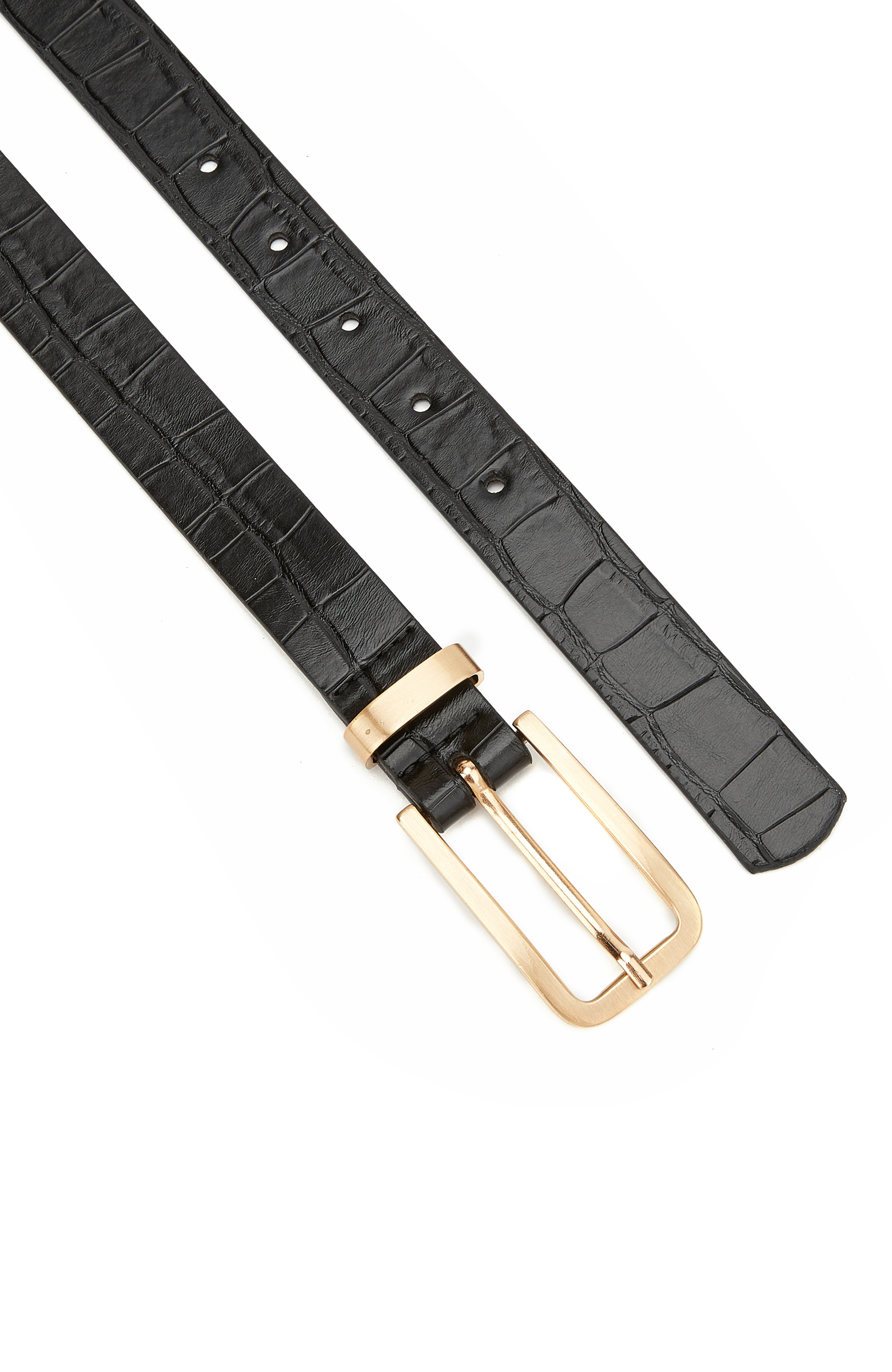 Siyah Kadın Deri Kemer