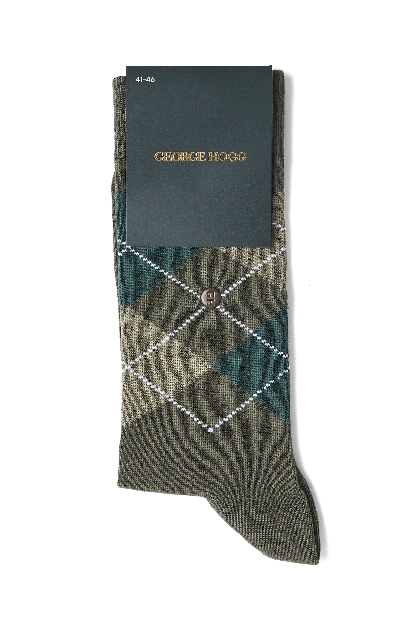 Yeşil Ekose Desenli Erkek Soket Çorap