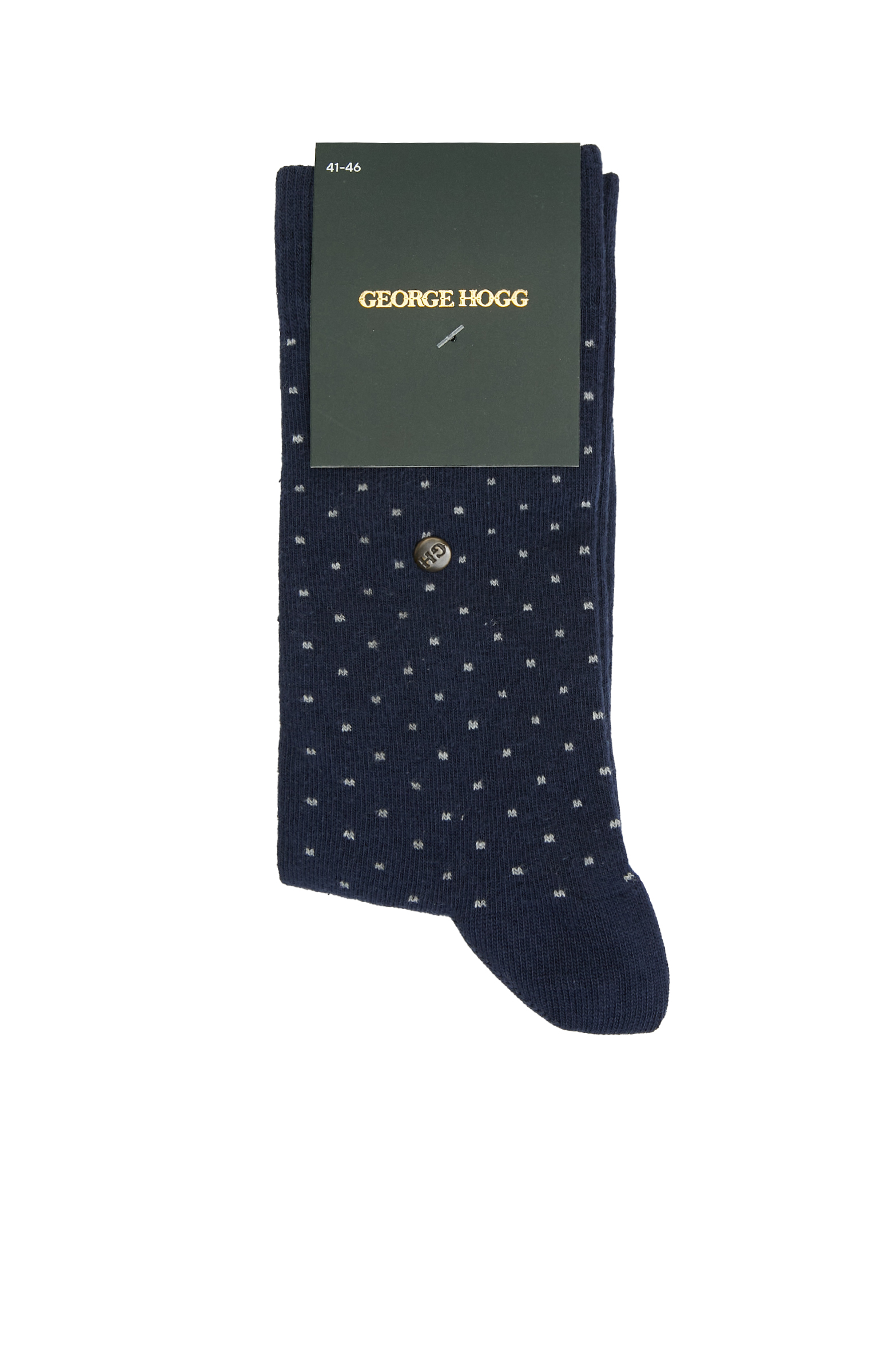 Siyah Nokta Desenli Erkek Soket Çorap