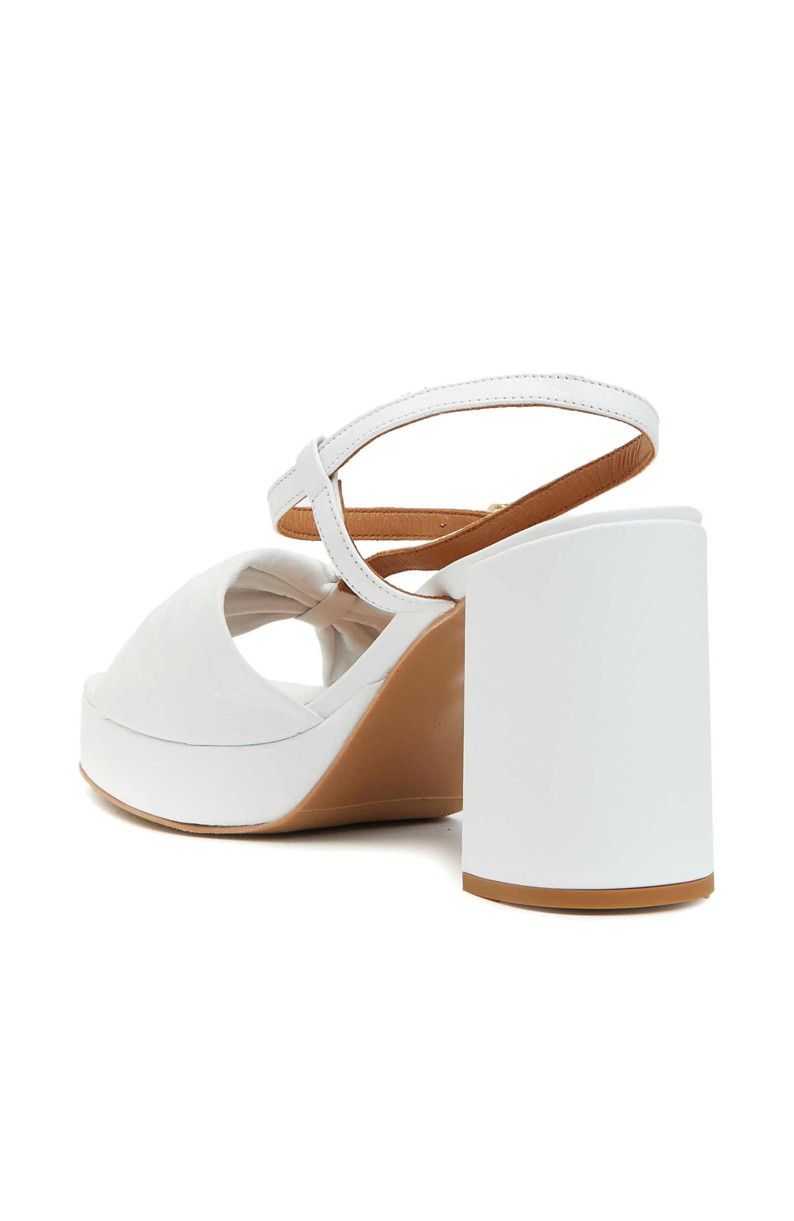 Beyaz Platform Kadın Topuklu Sandalet